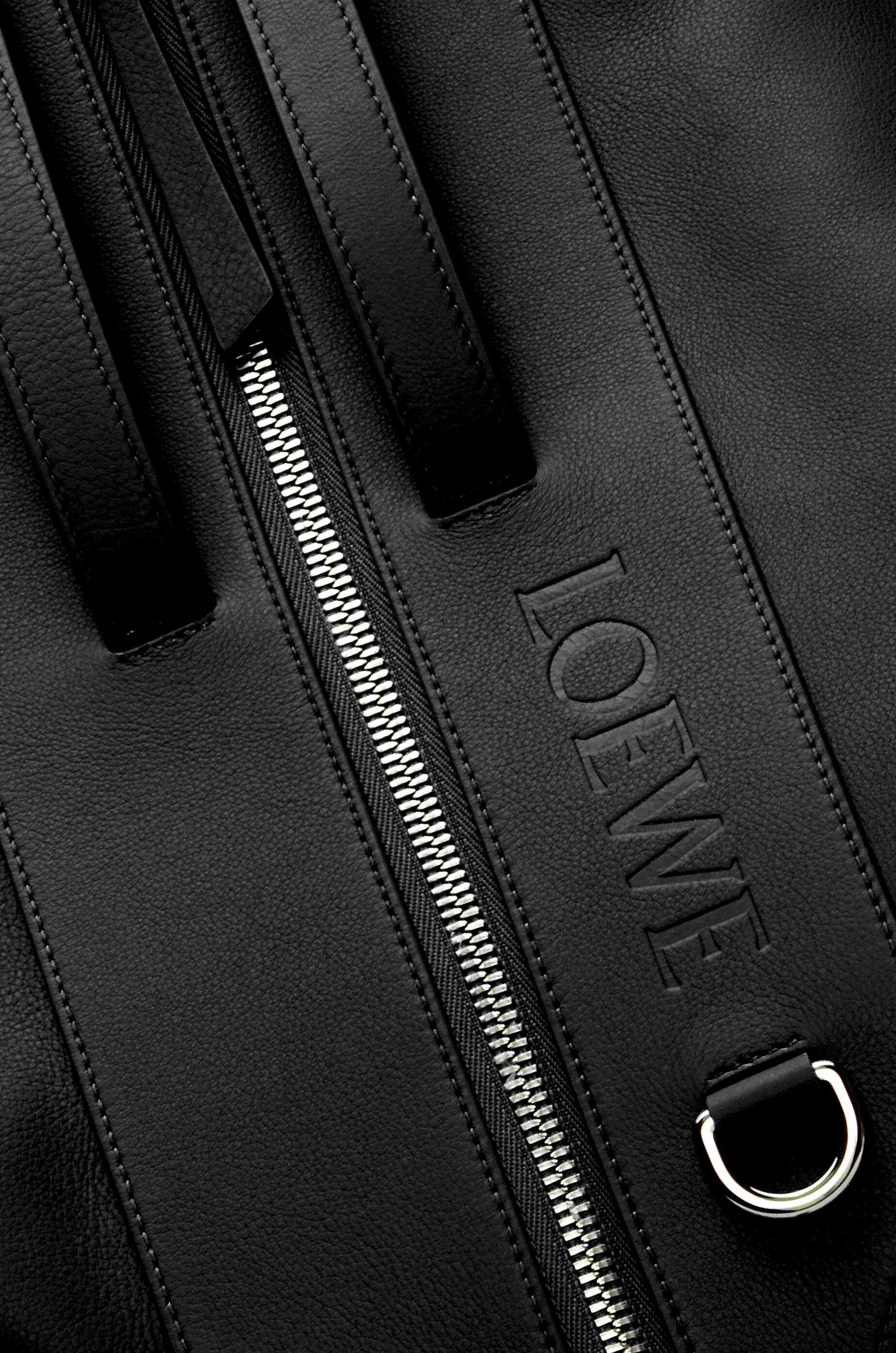 Buy LOEWE Black Convertible Backpack in Calfskin For Men