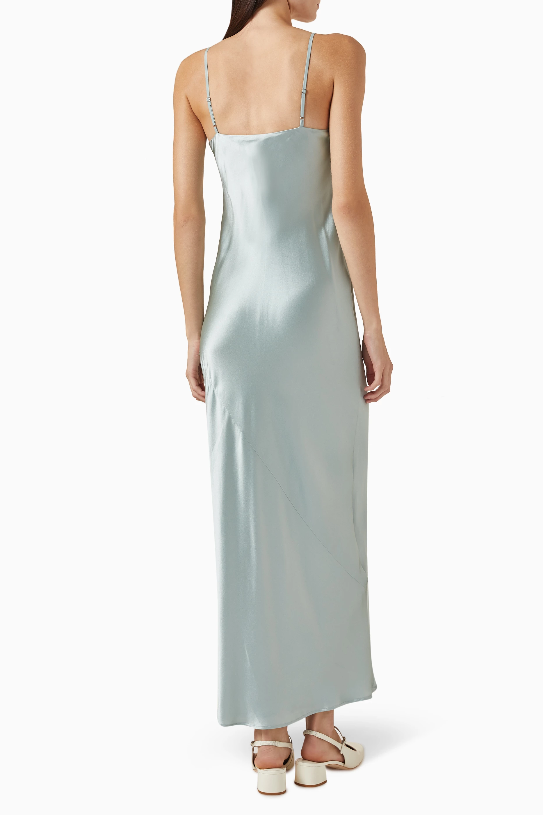 Buy Reformation Blue Brie Maxi Dress in Silk For Women Online | Ounass Saudi
