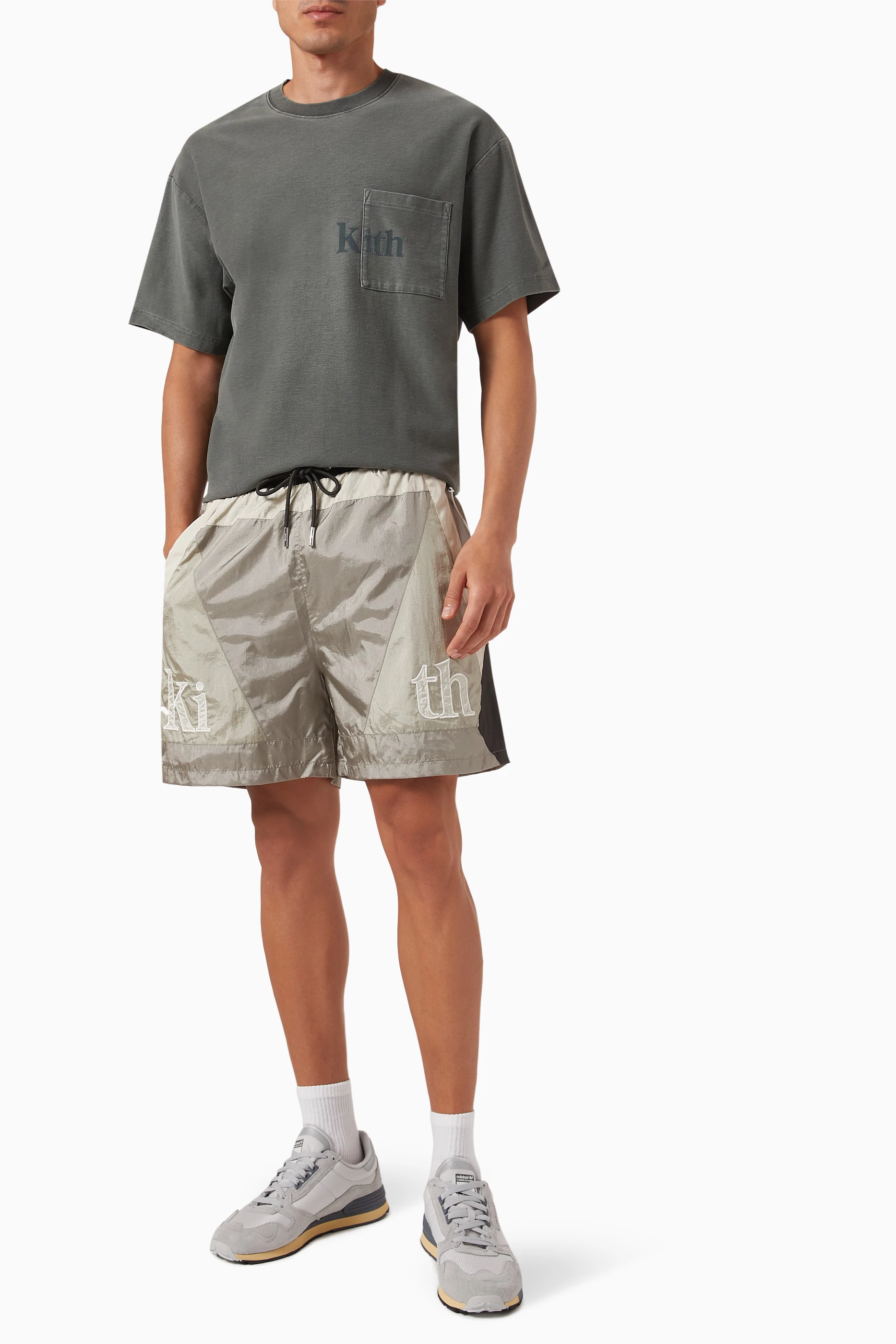 Buy Kith Grey Washed Turbo Shorts in Nylon For Men Online | Ounass Saudi