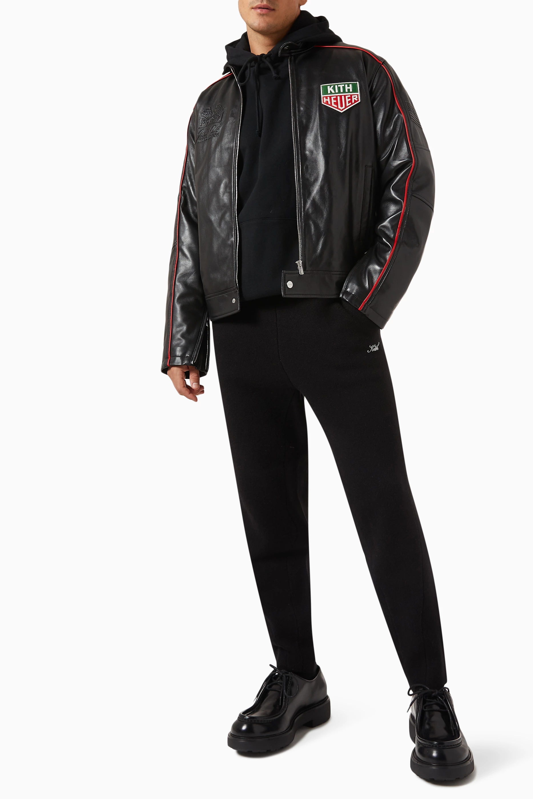 Buy Kith Black x TAG Heuer Formula 1 Racing Jacket in Leather For Men  Online | Ounass Saudi