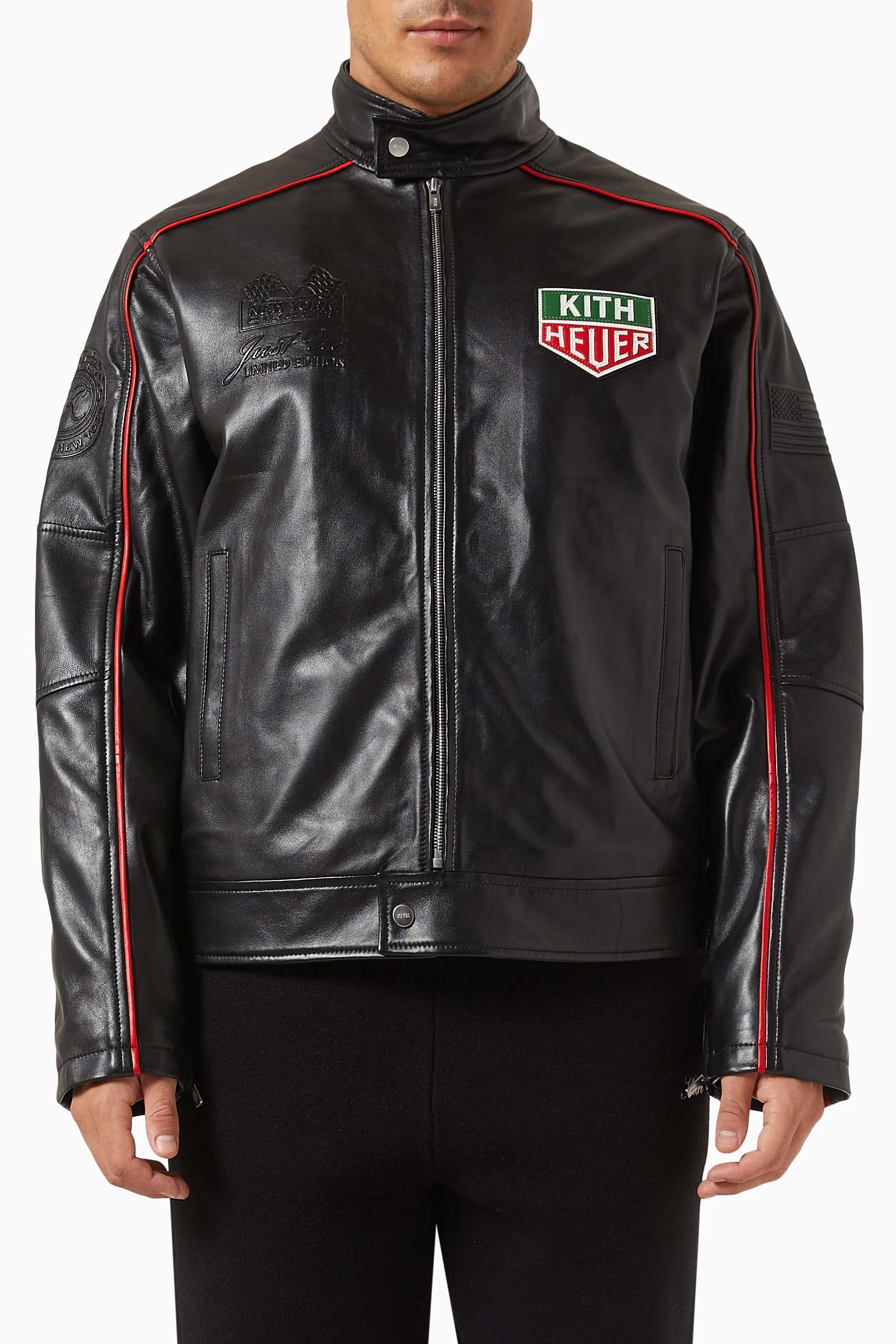 Buy Kith Black x TAG Heuer Formula 1 Racing Jacket in Leather For Men  Online | Ounass Saudi