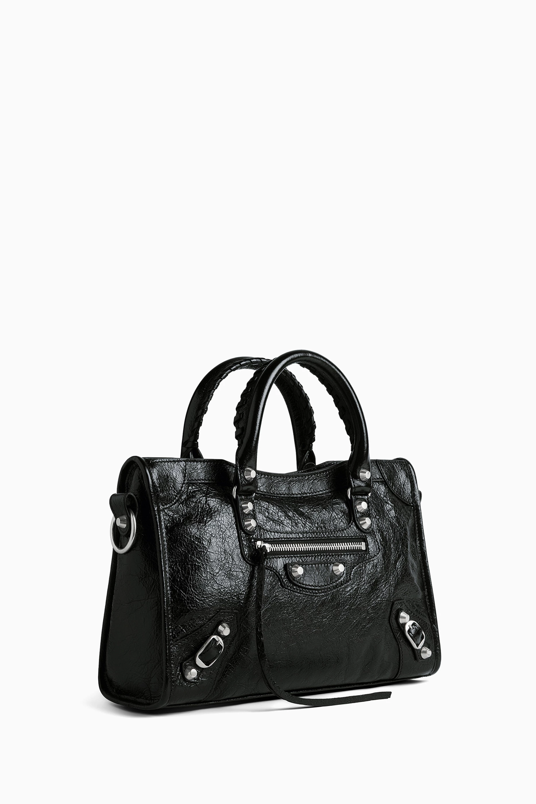 Buy Balenciaga Black Small Le City Bag in Arena Lamsbkin For UNISEX Online Ounass Saudi
