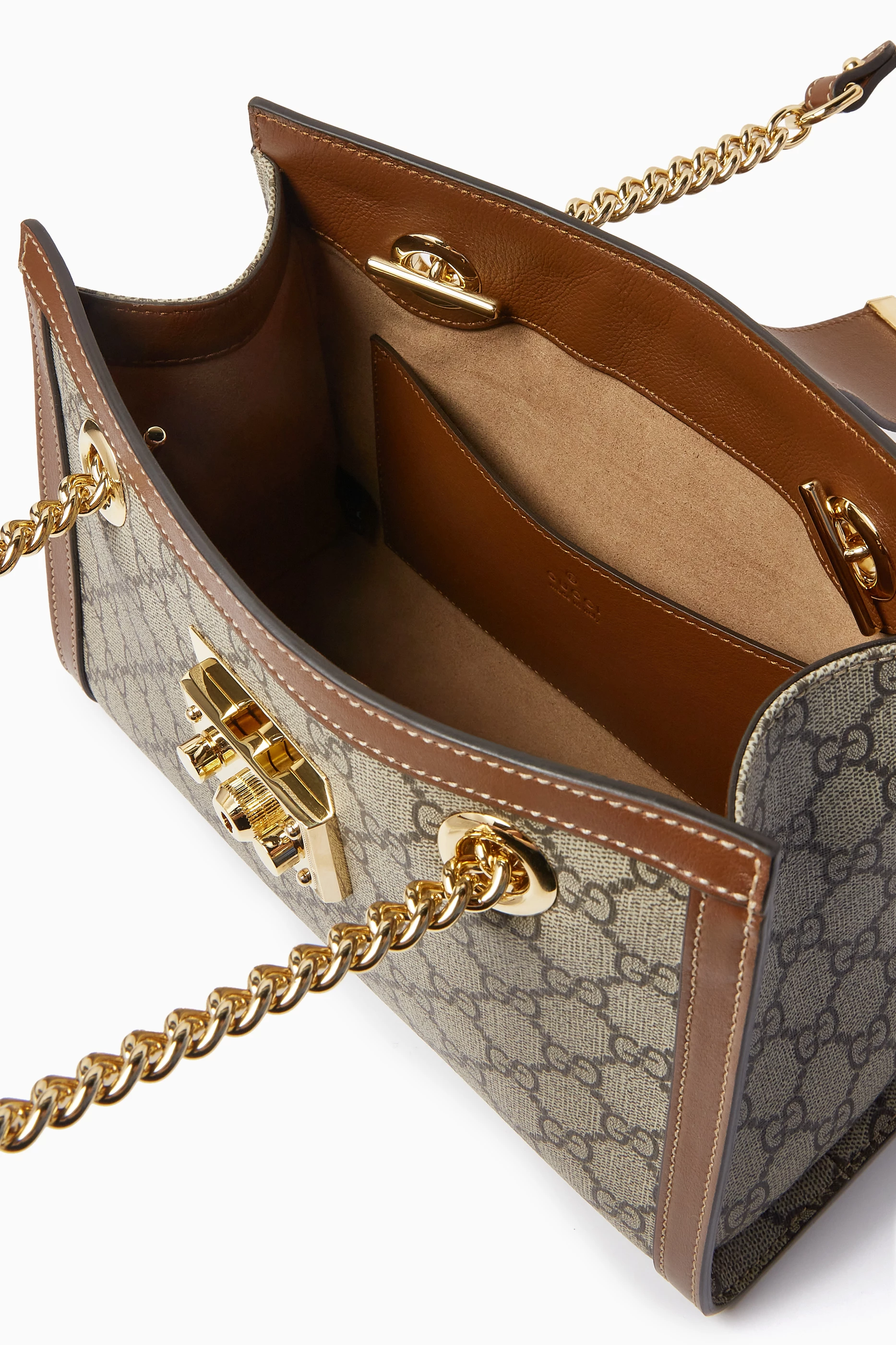 Buy Gucci Brown Small Padlock Shoulder Bag in GG Supreme Canvas For Women Online Ounass Saudi