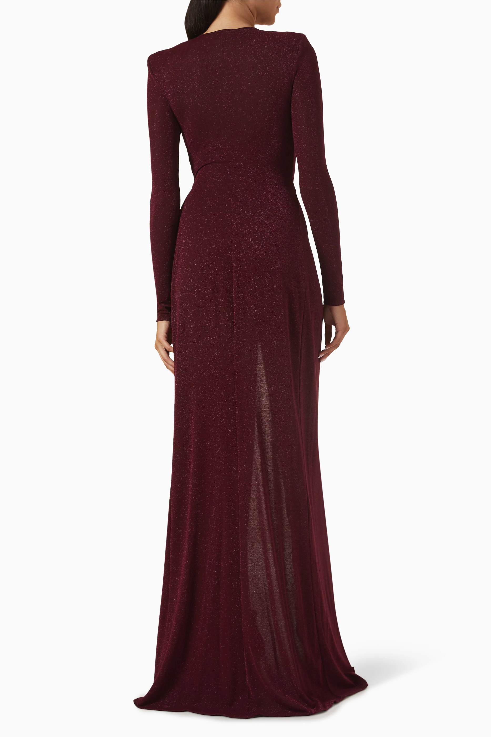 elisabetta franchi burgundy dress Buy Red Carpet Maxi in Lurex Jersey For Women Online Color:Ivory Floral Short Wedding Dress NWT ZARA DRAPED ASYMMETRICAL