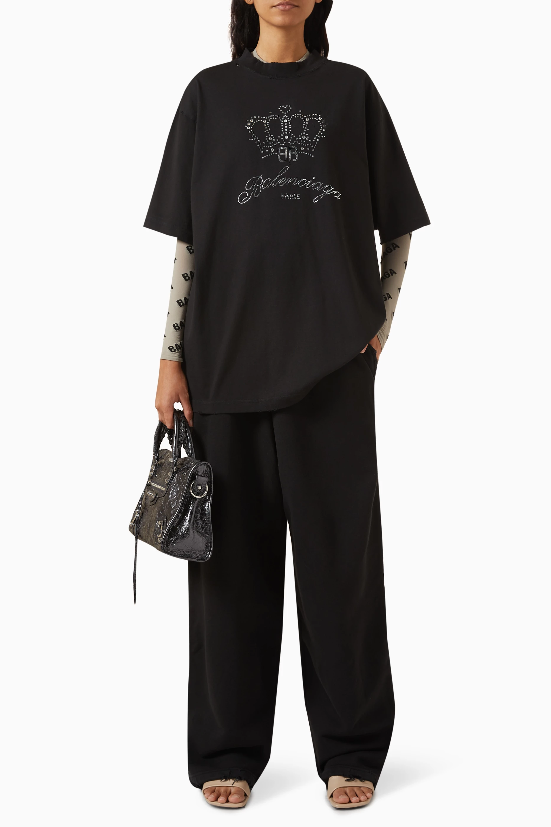 balenciaga BB Motel Fit Crown Logo Print