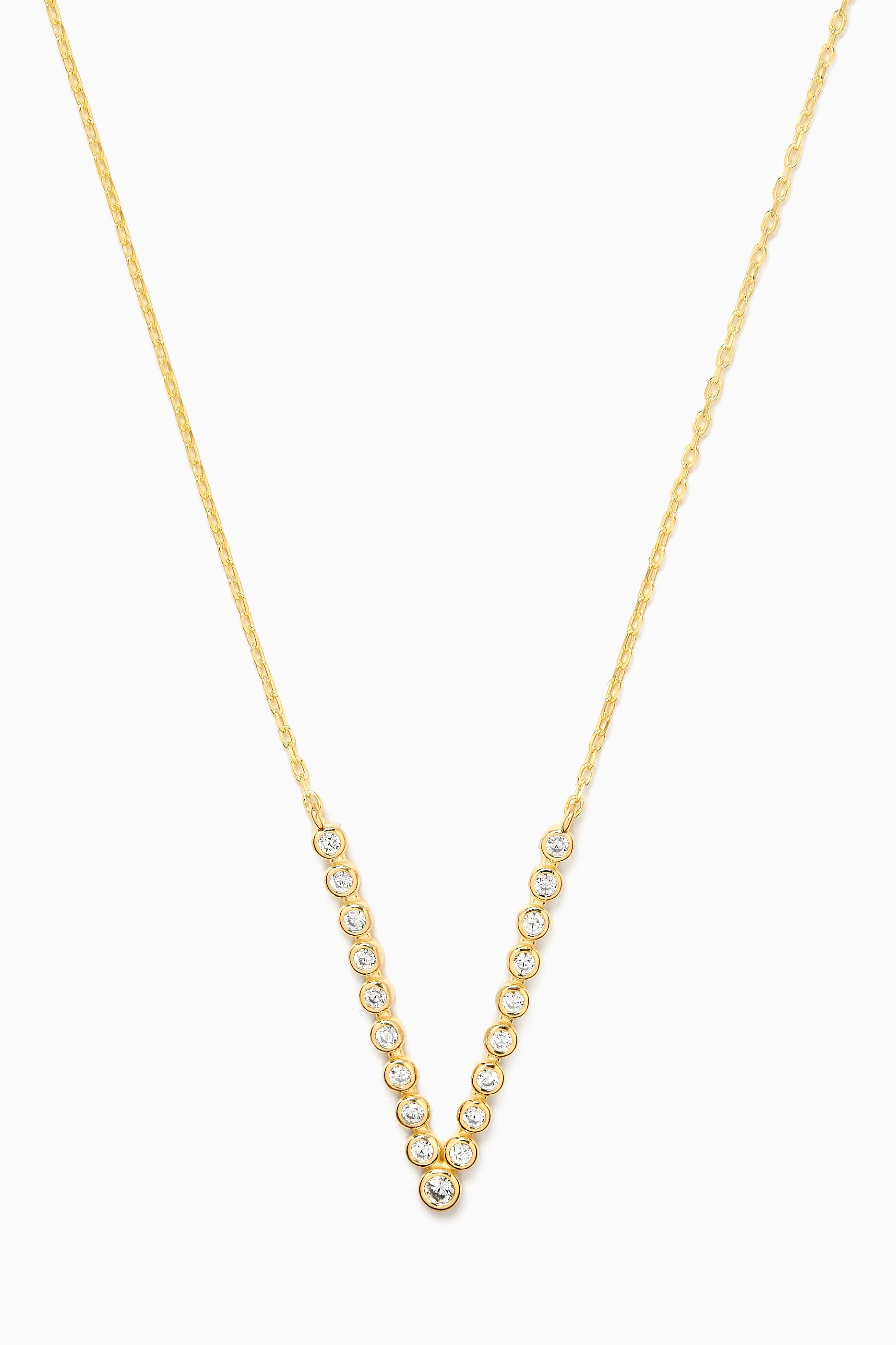 Buy KHAILO SILVER Gold Layered V Necklace in Rose gold plated Sterling Silver For Women Online Ounass Saudi