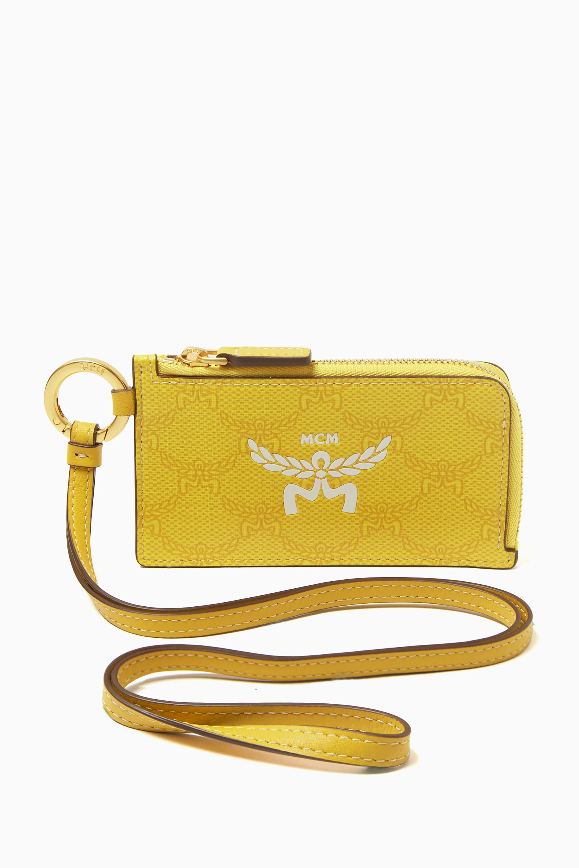 [MCM]★Himmel Loretos Lanyard Zipper Card Case Mcm Himmel Lanyard Zip Card Case In Lauretos In Navy - 40