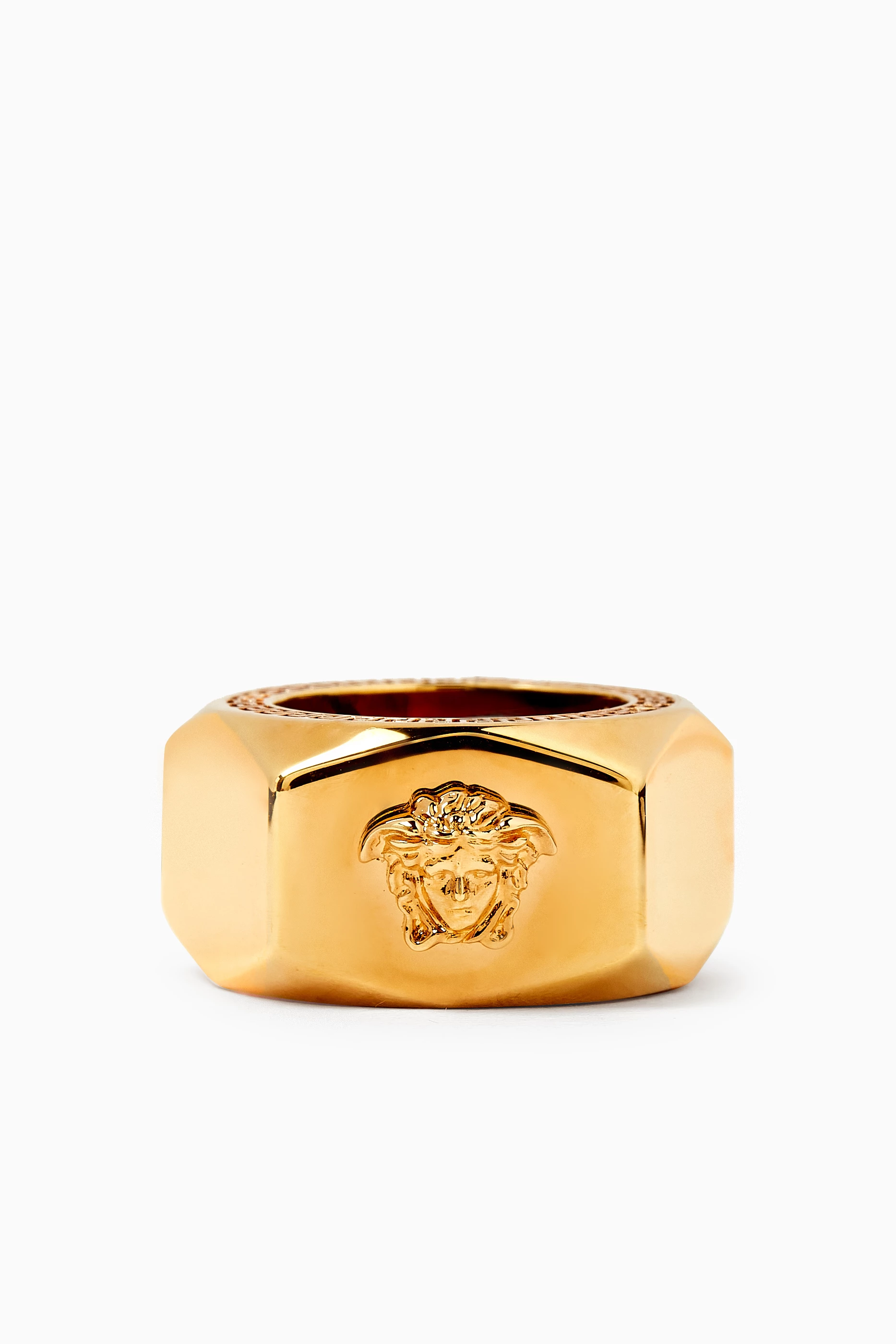 Buy Versace Gold Medusa Engraved Ring For Women Online Ounass Saudi