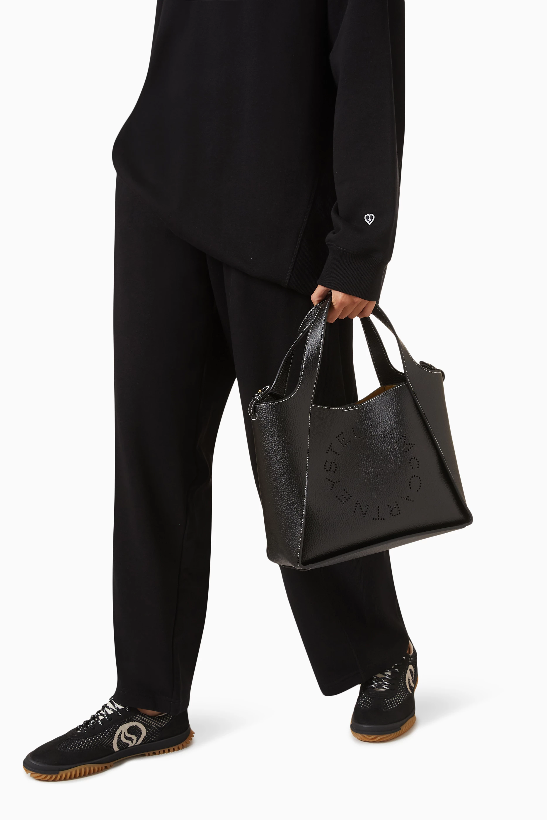 Buy Stella McCartney Black Stella Logo Crossbody Bag in Eco