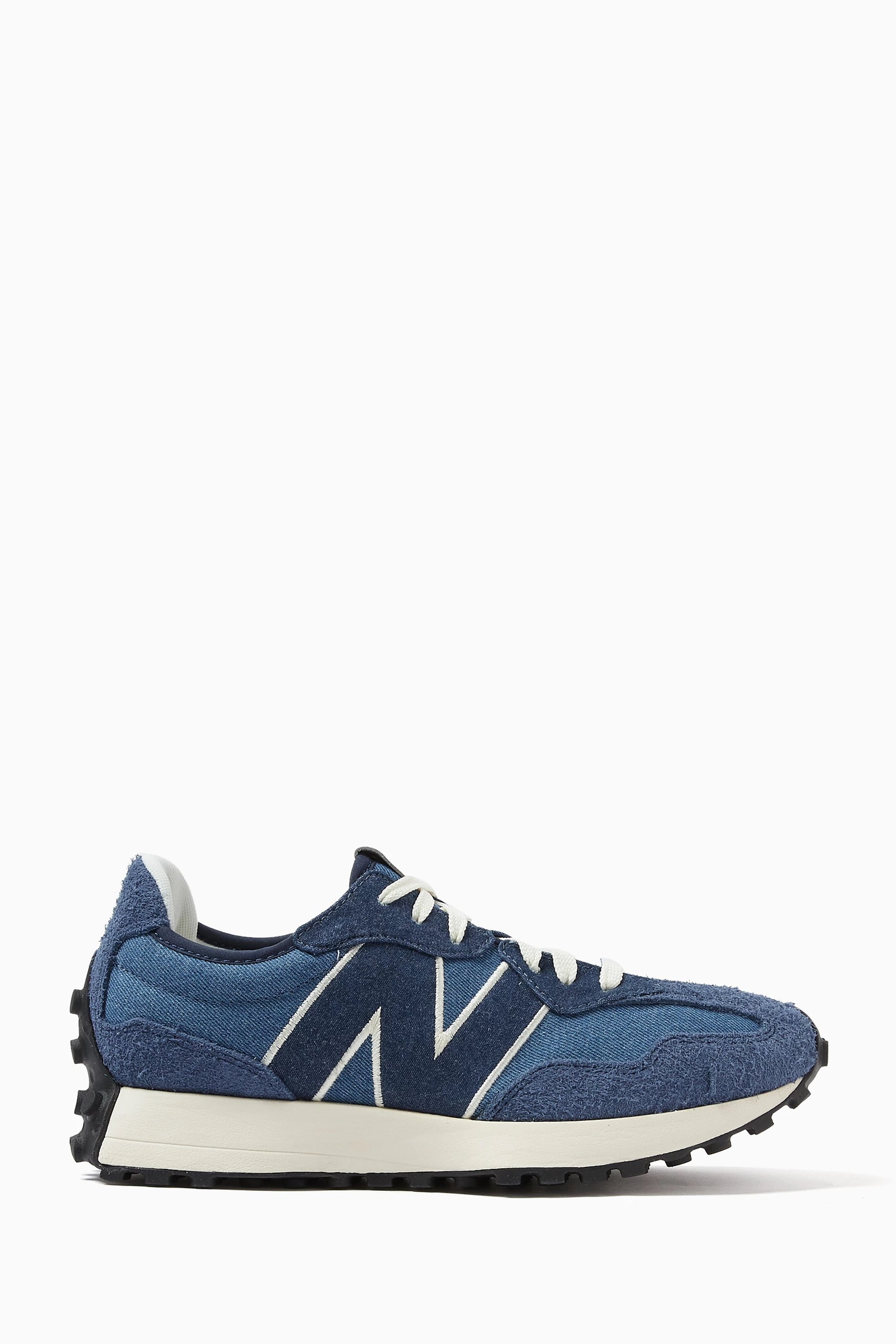 Buy New Balance Blue 327 Low top Sneakers in Denim Suede For Women Online Ounass Saudi
