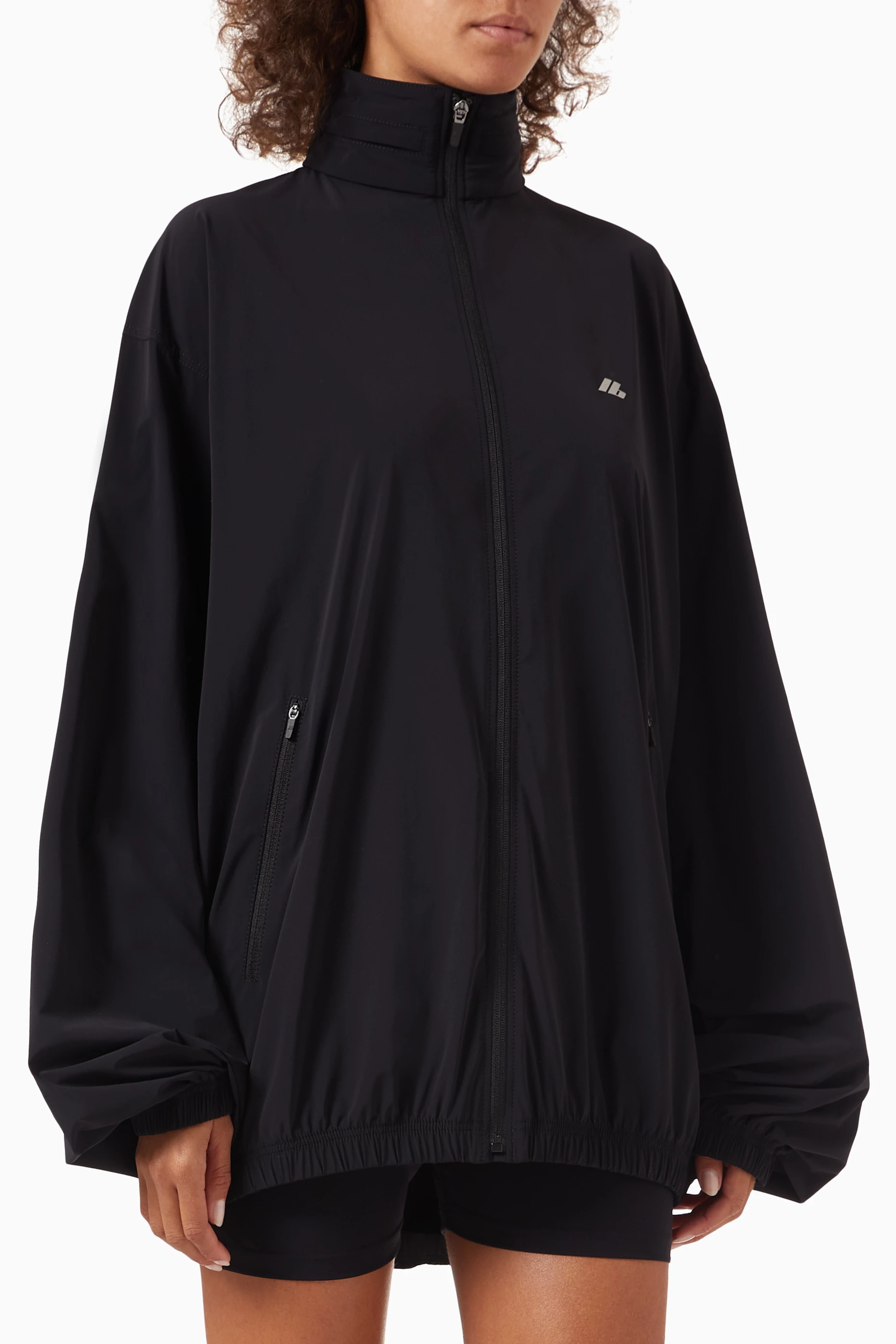 Buy Balenciaga Black Unisex Activewear Windbreaker in