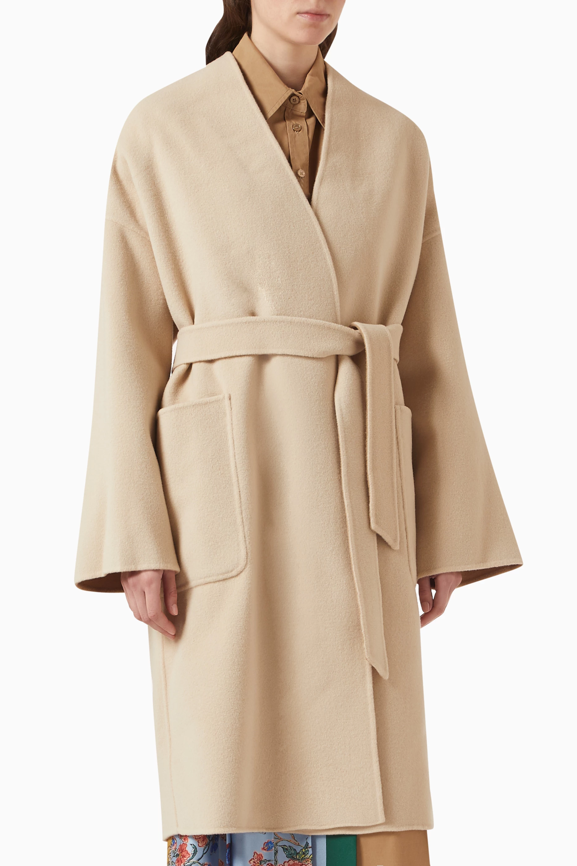 ジャケット・アウター ANASTASIA VIRGIN WOOL BELTED COAT SAND ANASTASIA VIRGIN WOOL BELTED COAT SAND