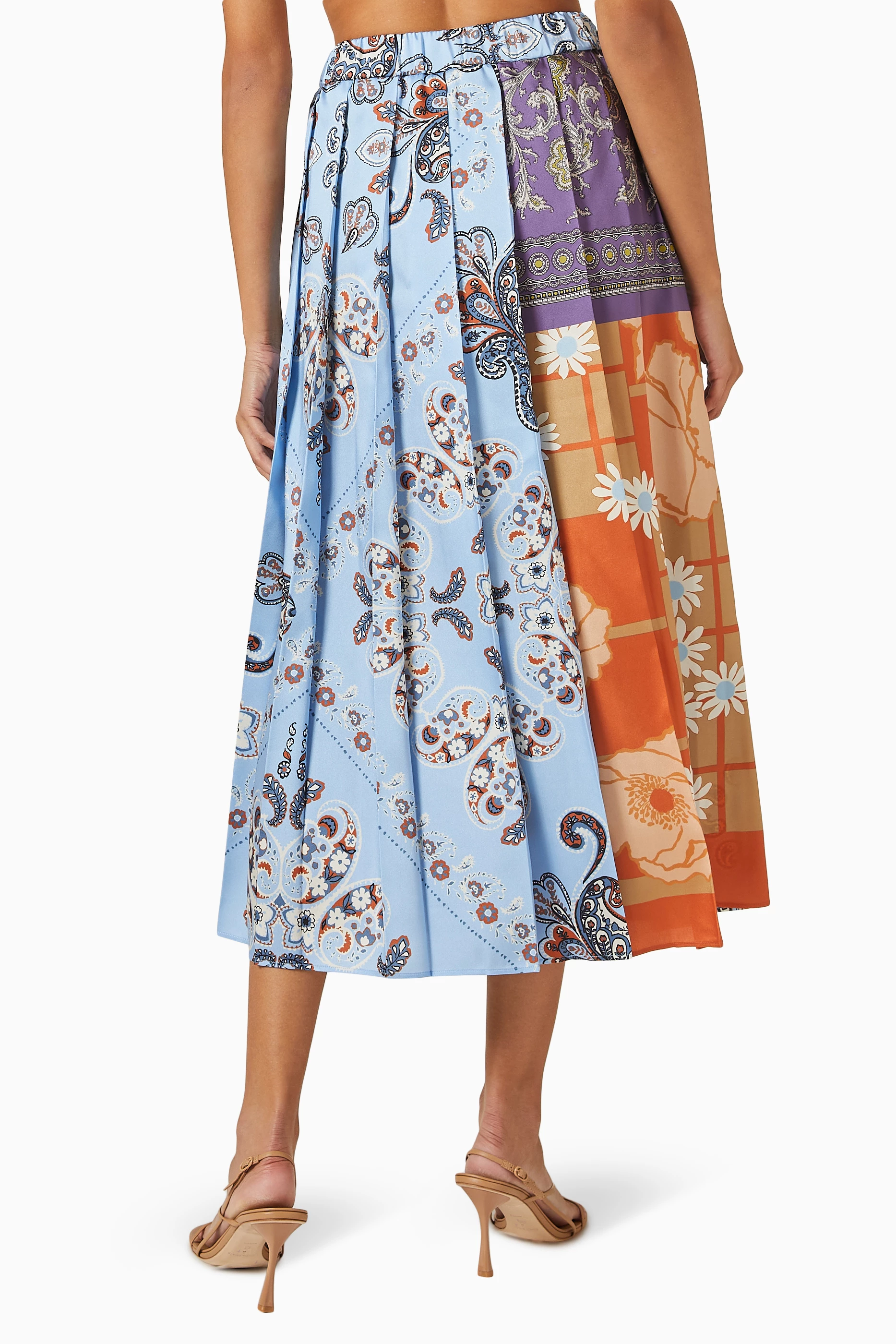 Weekend Max Mara EDERE プリントツイル プリーツスカート Weekend Max Mara EDERE プリントツイル プリーツスカート