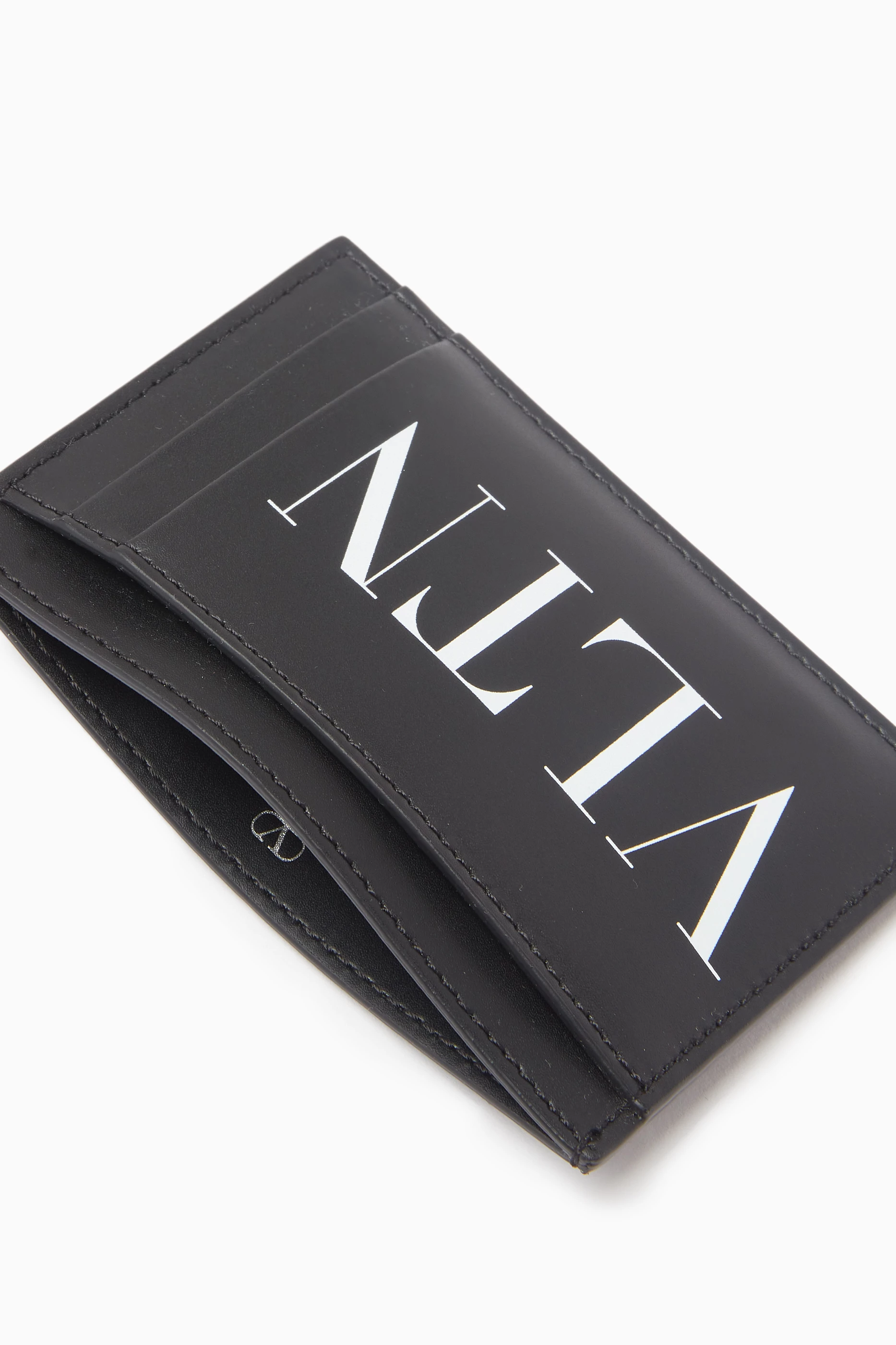 Buy Valentino Garavani Black Valentino Garavani Small Card Holder in Leather For Men Online Ounass Saudi