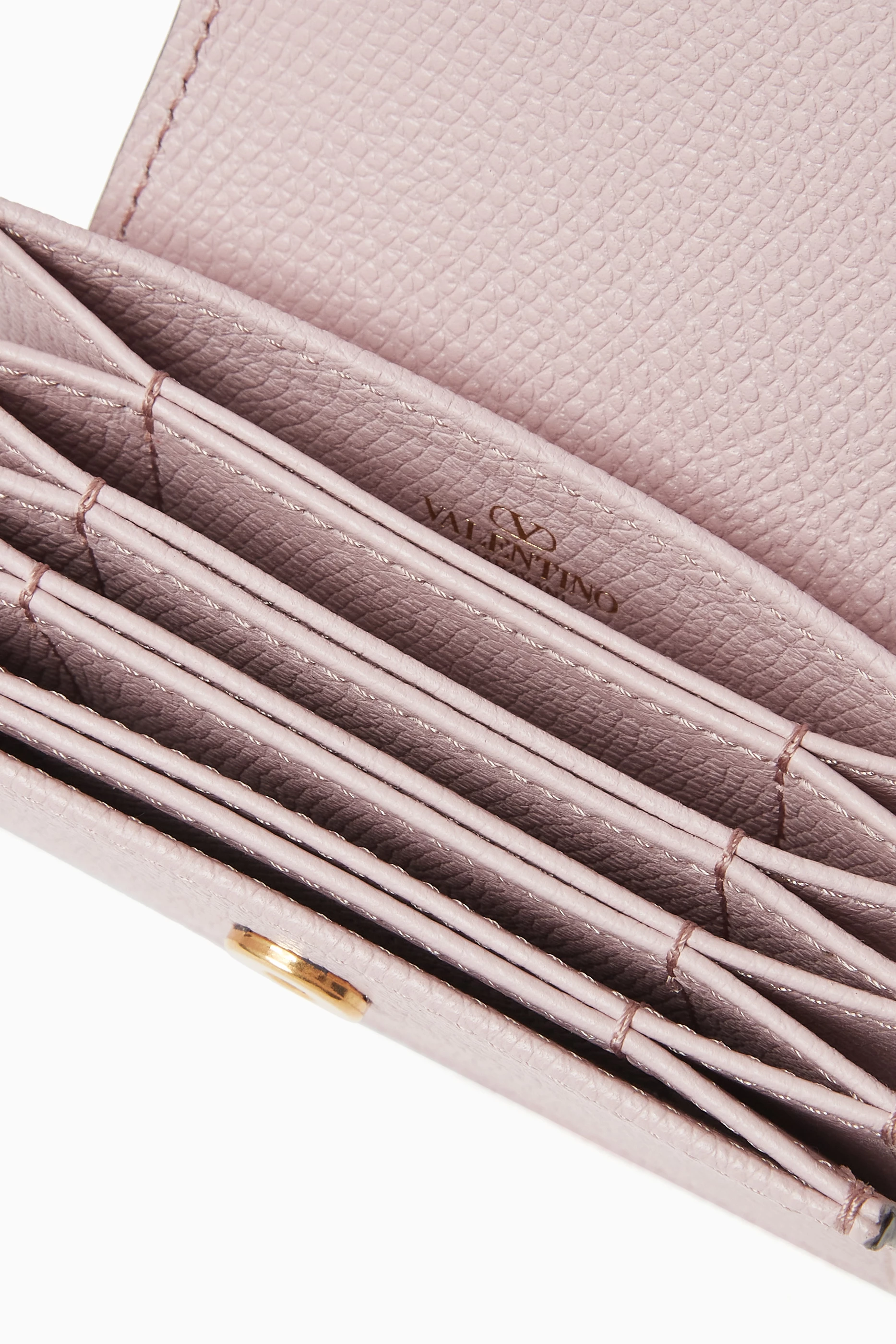 Valentino garavani vlogo soft grain leather flap wallet clearance