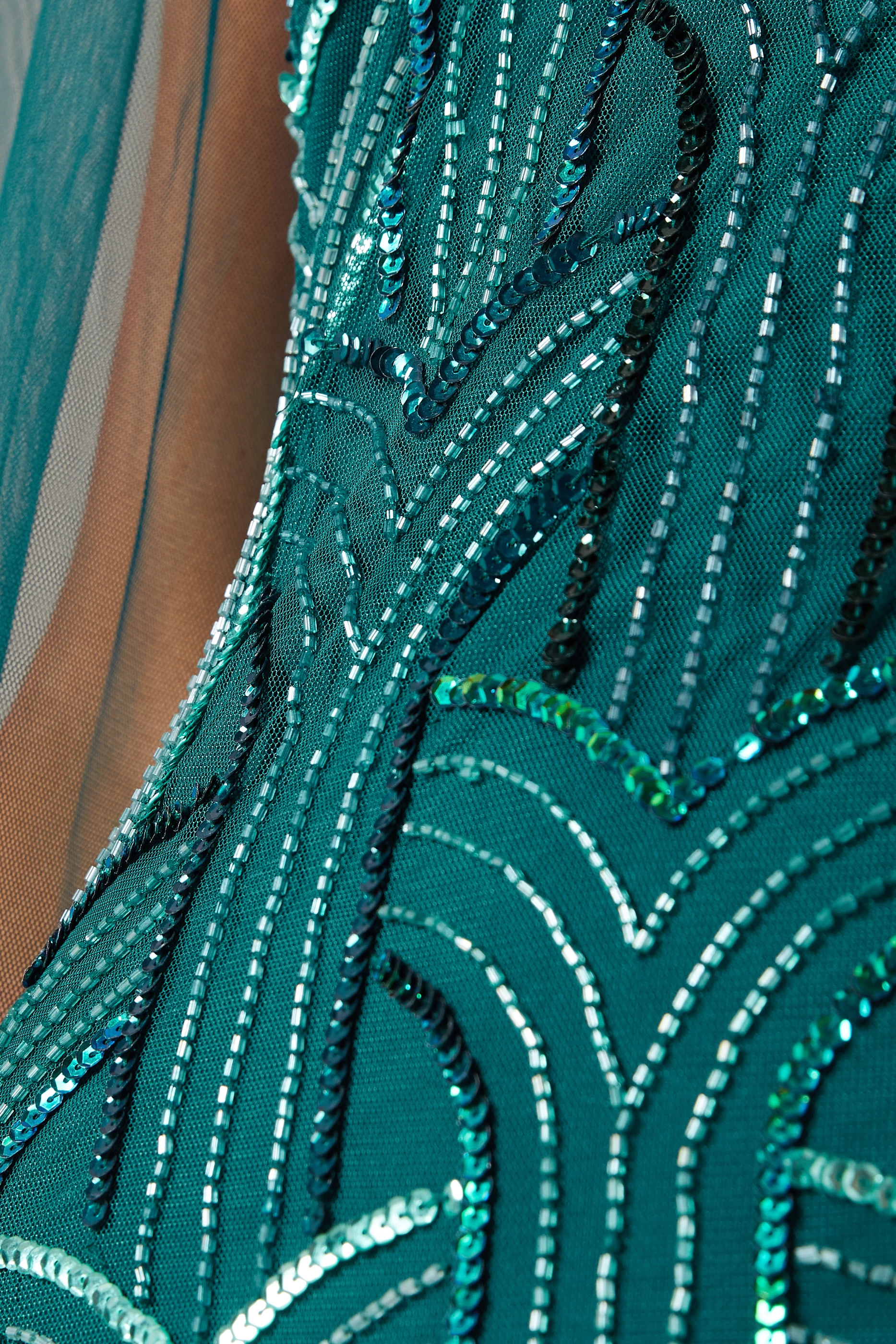 Buy Amelia Rose Green Embellished Maxi Dress For Women Online
