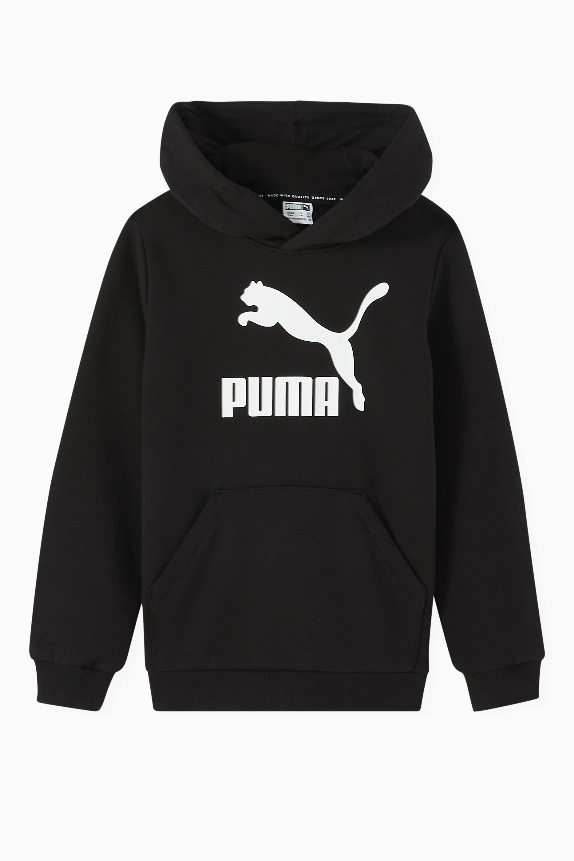 Buy Puma Black Classic Logo Hoodie in Cotton For Boys Online Ounass Saudi