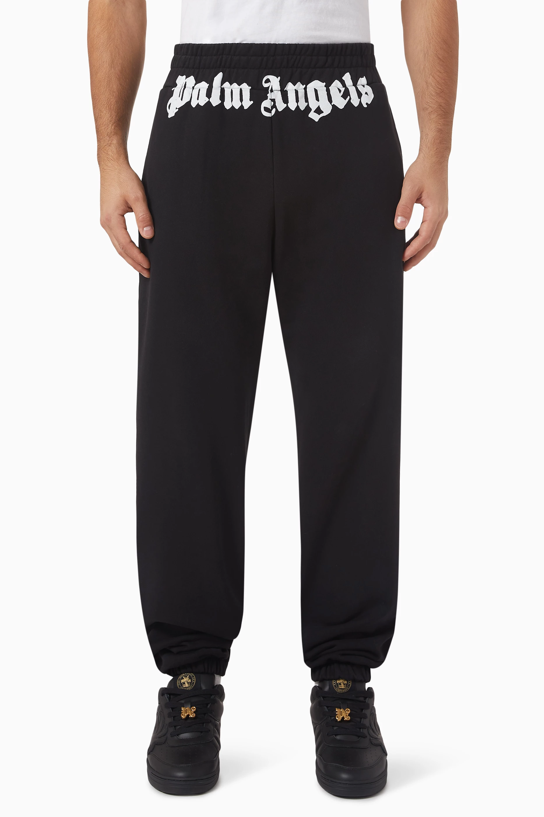 Buy Palm Angels Black Classic Logo Sweatpants in Cotton For Men Online Ounass Saudi