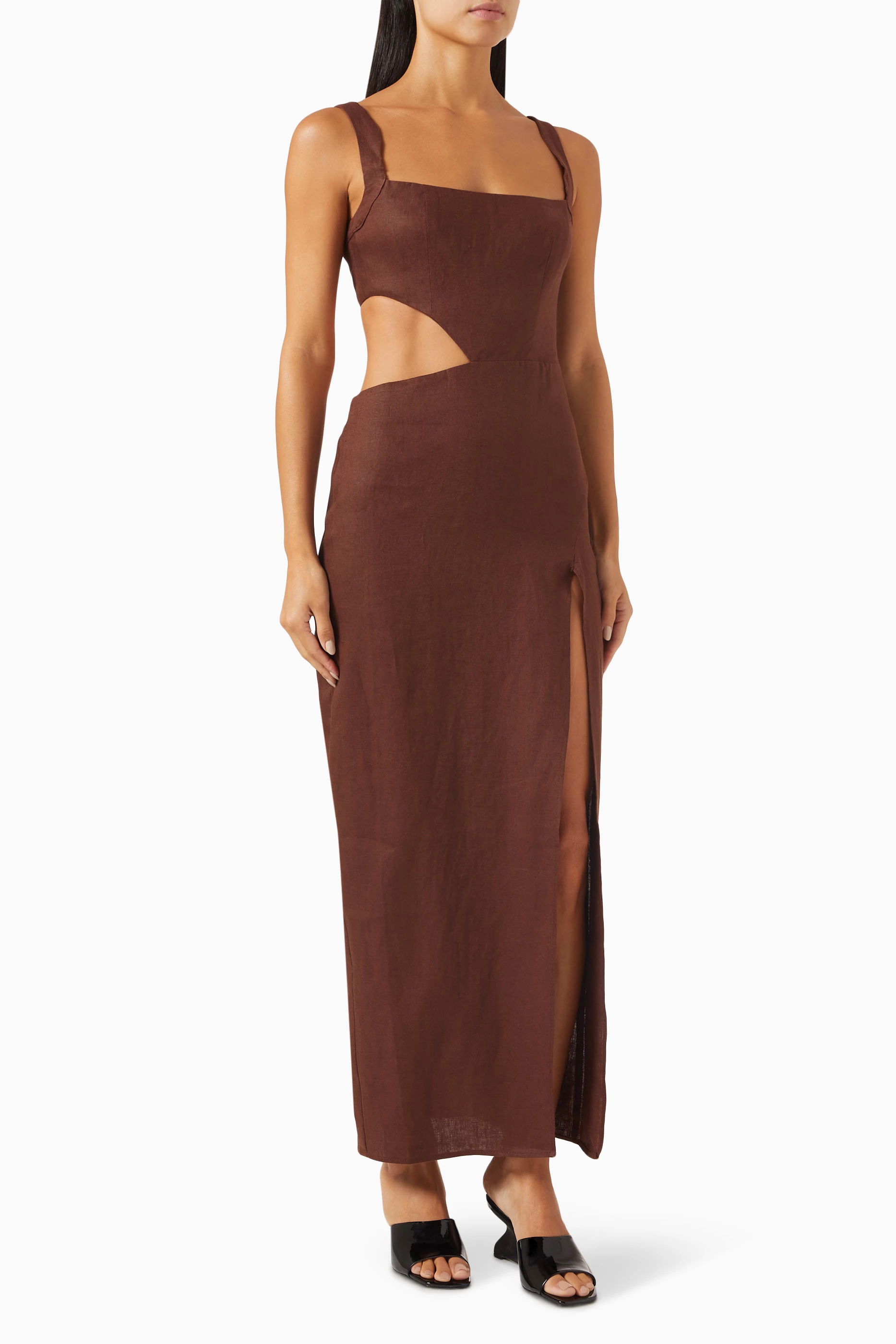 red v line dress LTP0286,Red Prom Dress V-Neck Evening Dresses Side Slit Prom Dresses –  Laylatailor Shop main image 0