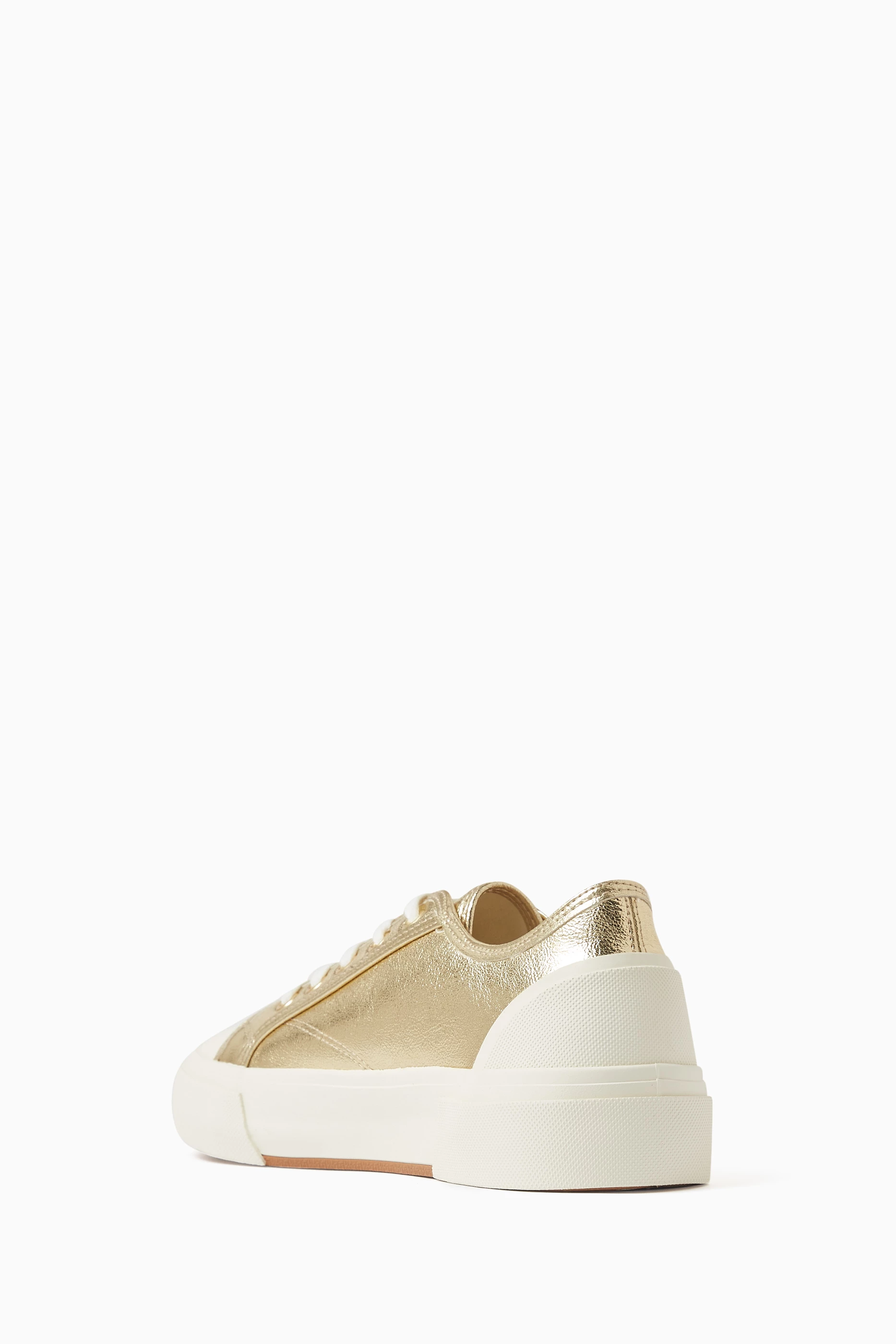 Buy Love Moschino Gold Logo Sneakers in Metallic Faux