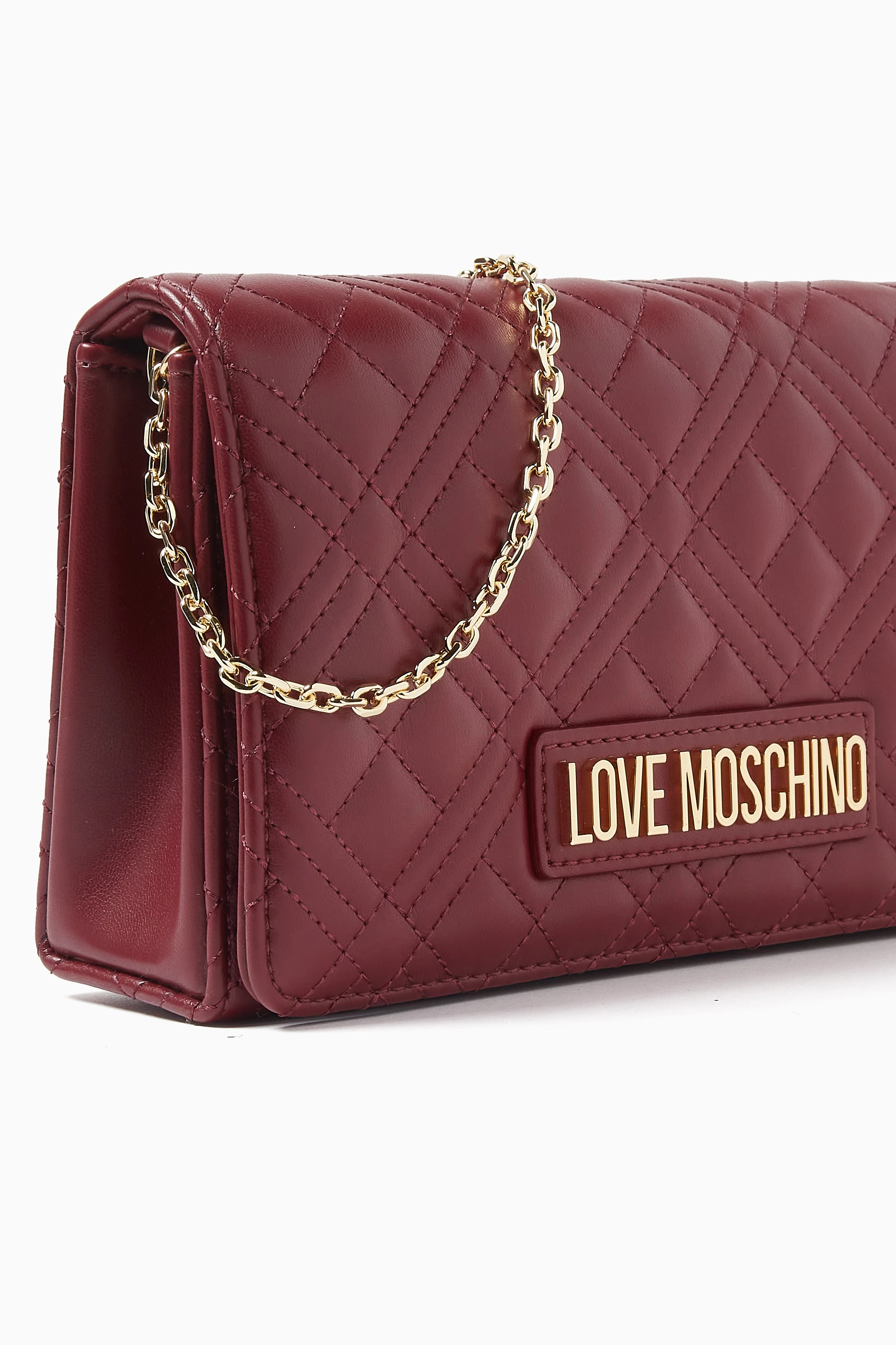 Moschino burgundy bag hotsell