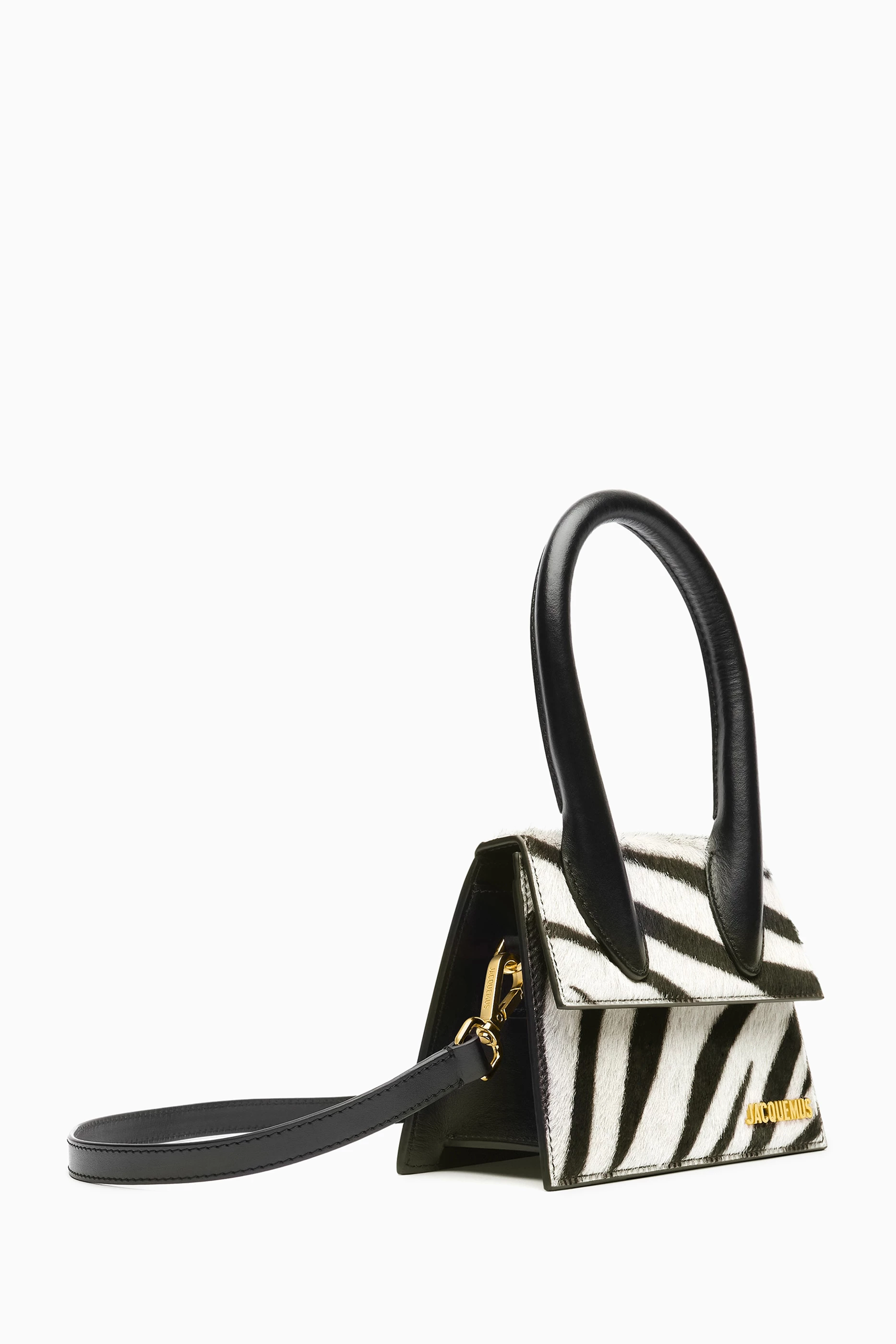 Jacquemus Le Chiquito Moyen Bag Black in Leather with Gold