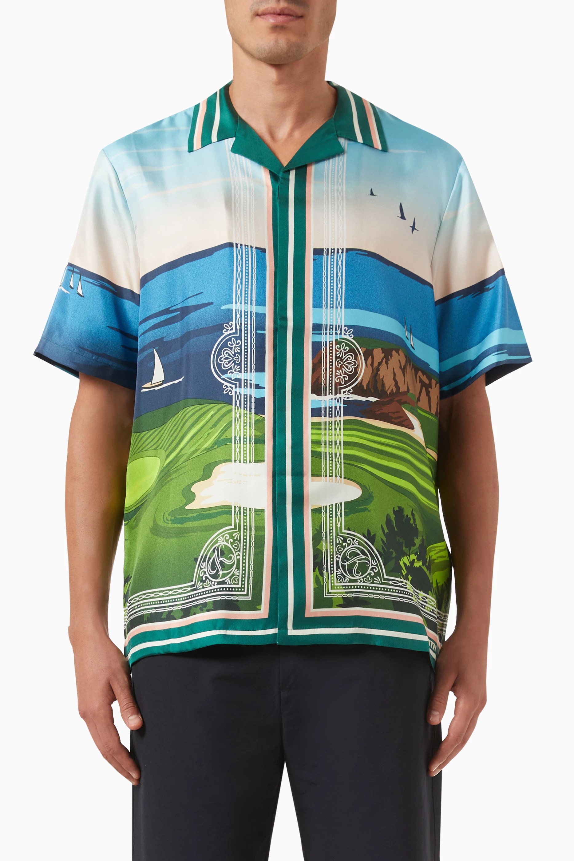 Buy Kith Multicolour x Taylormade Camp Collar Shirt in Silk For