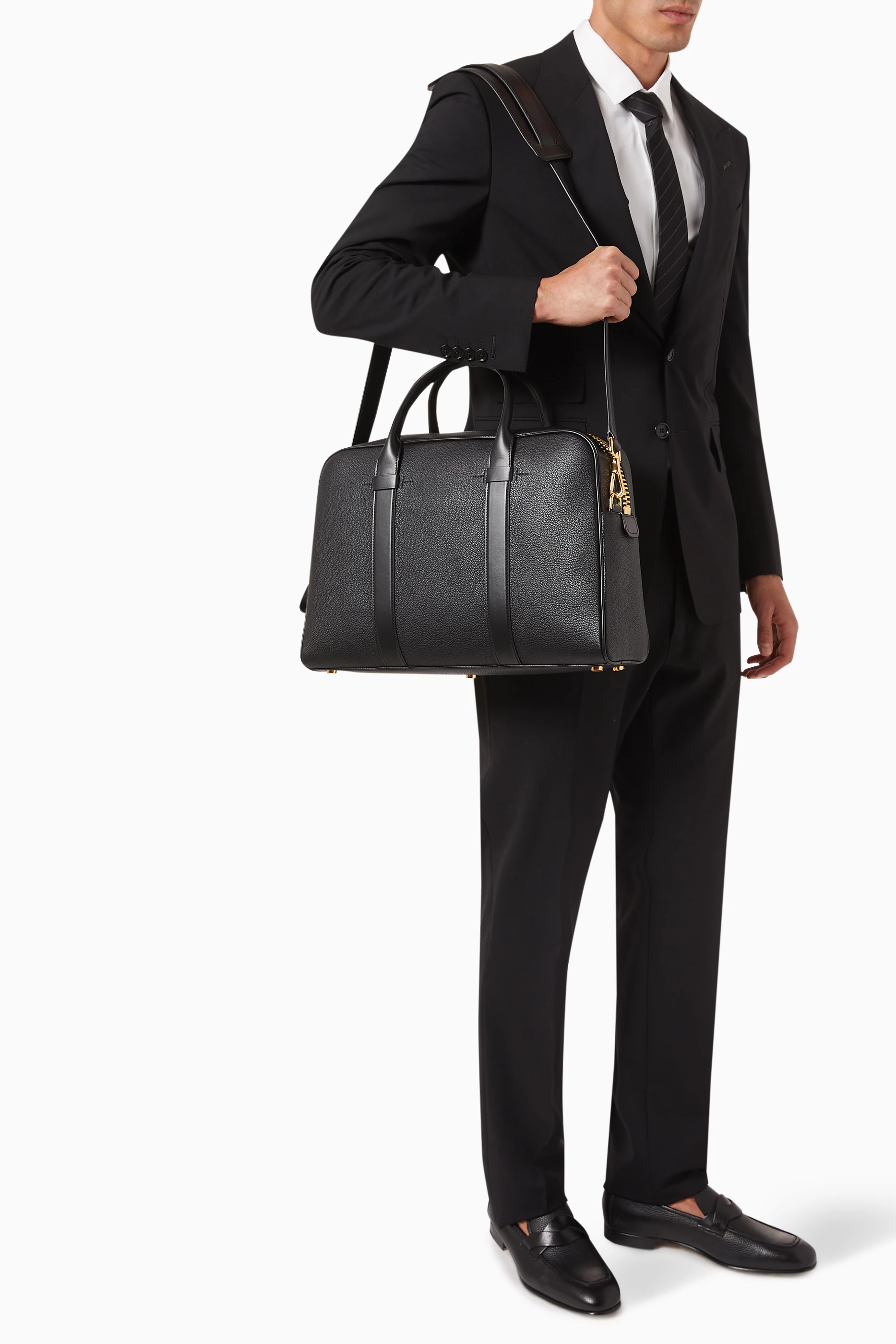Buy TOM FORD Black Briefcase in Leather For Men Online Ounass Saudi