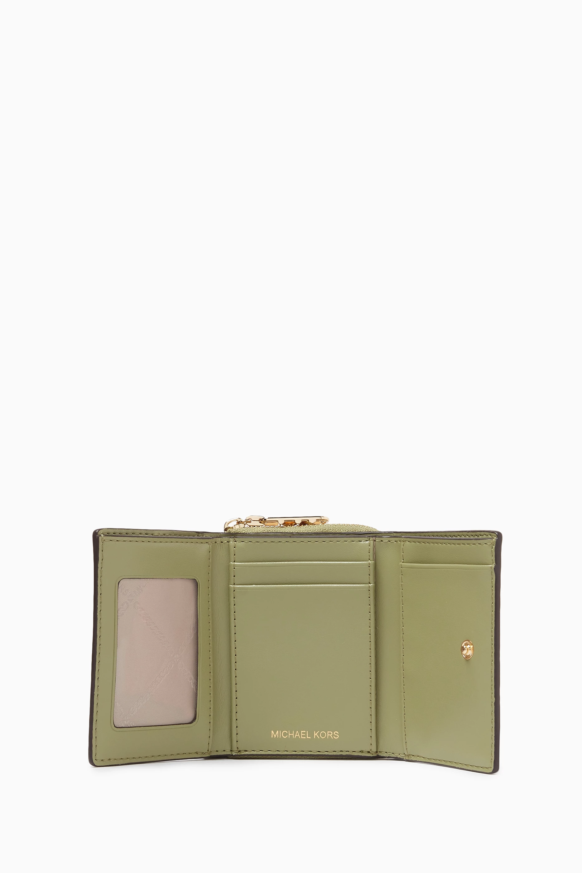 MK green wallet cheap