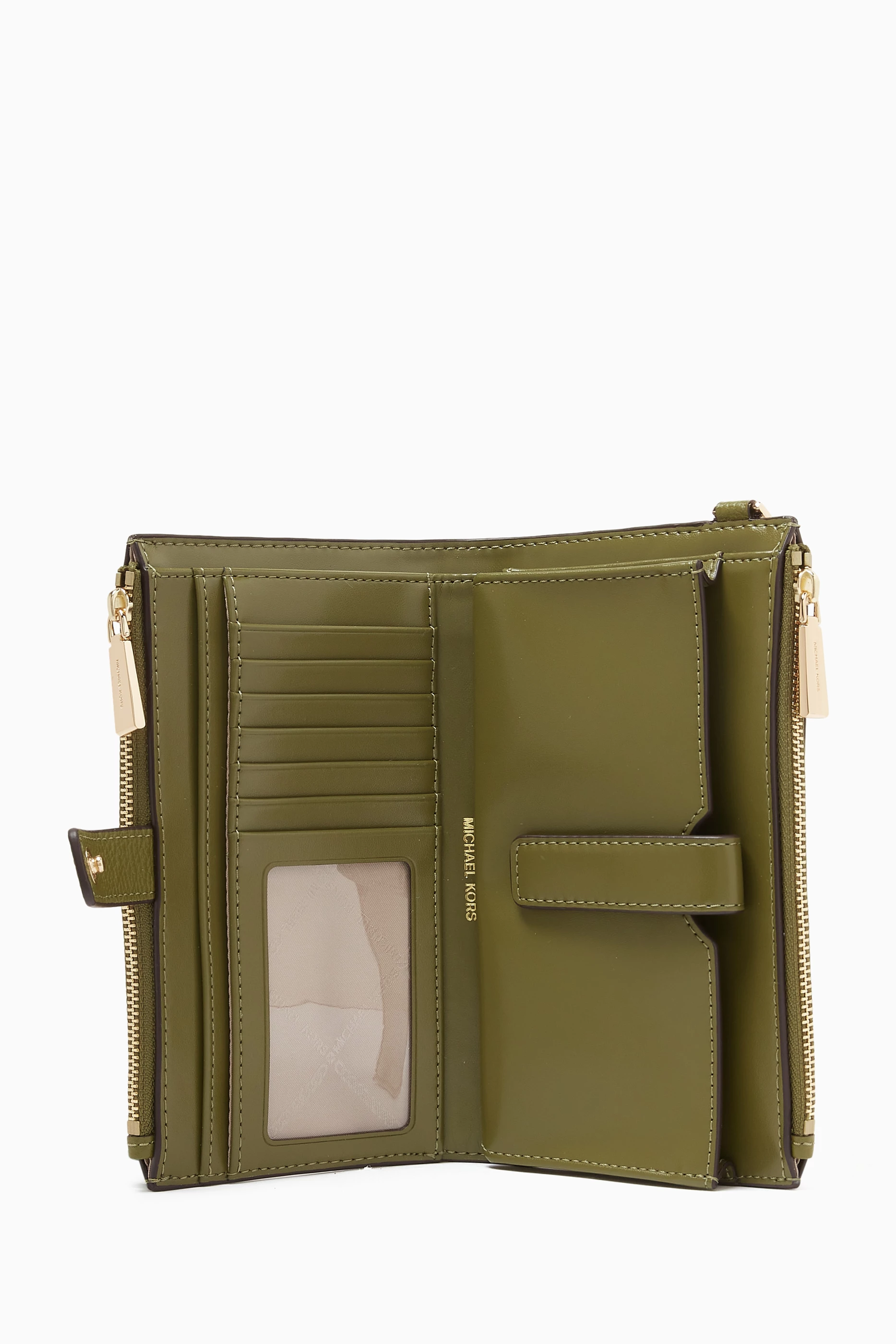 travel double mk double zip wallet