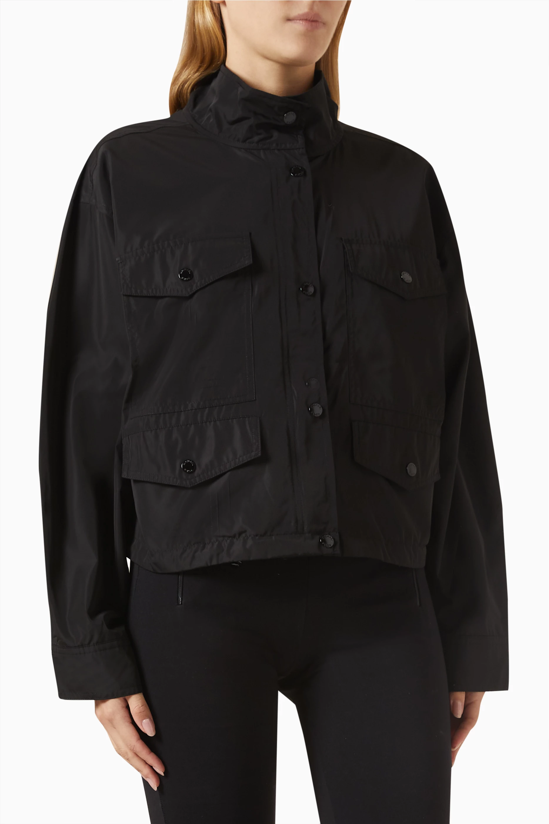 Buy Michael Kors Black Logo Tape Woven Anorak Jacket For Women Online Ounass Saudi