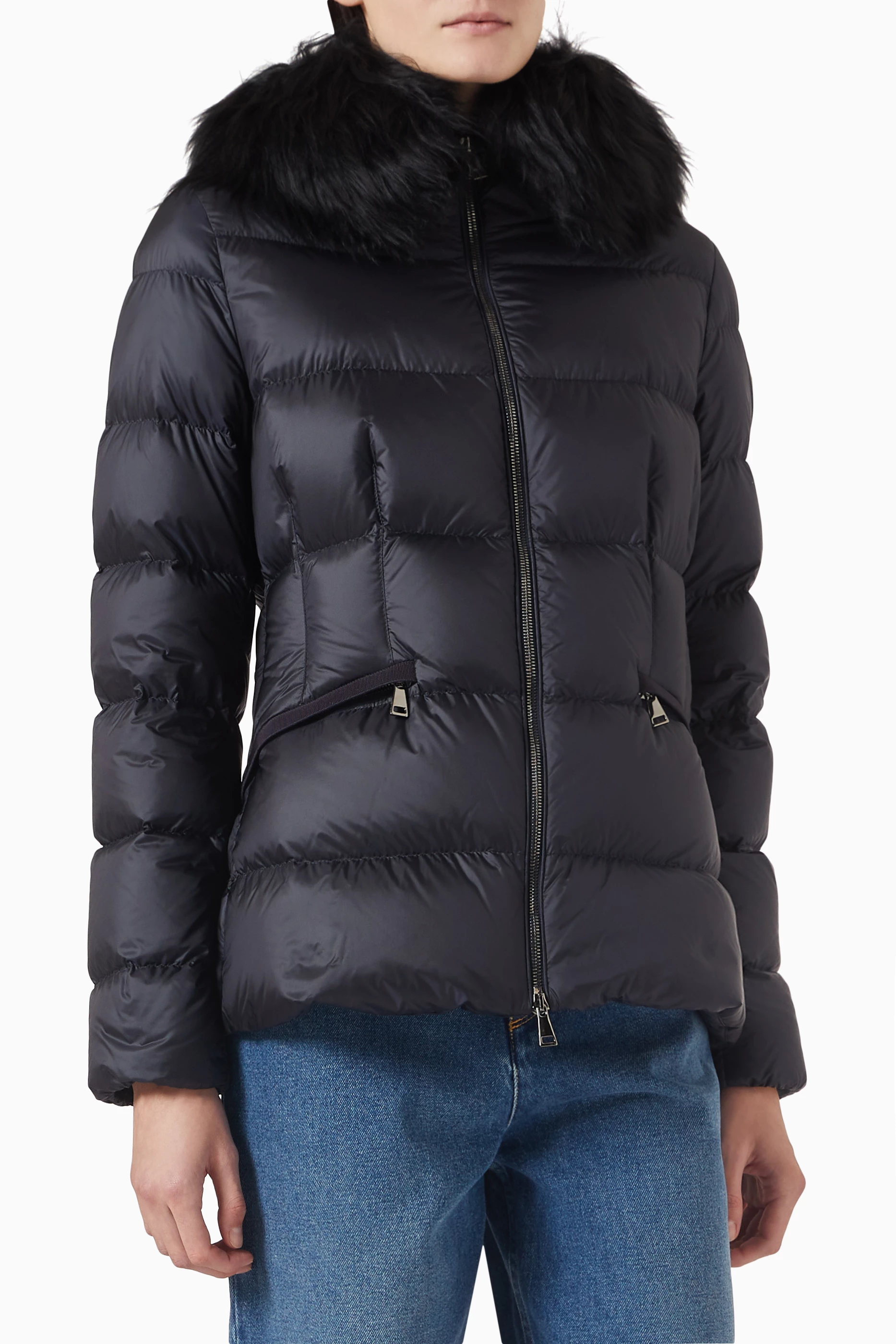Moncler navy womens jacket discount