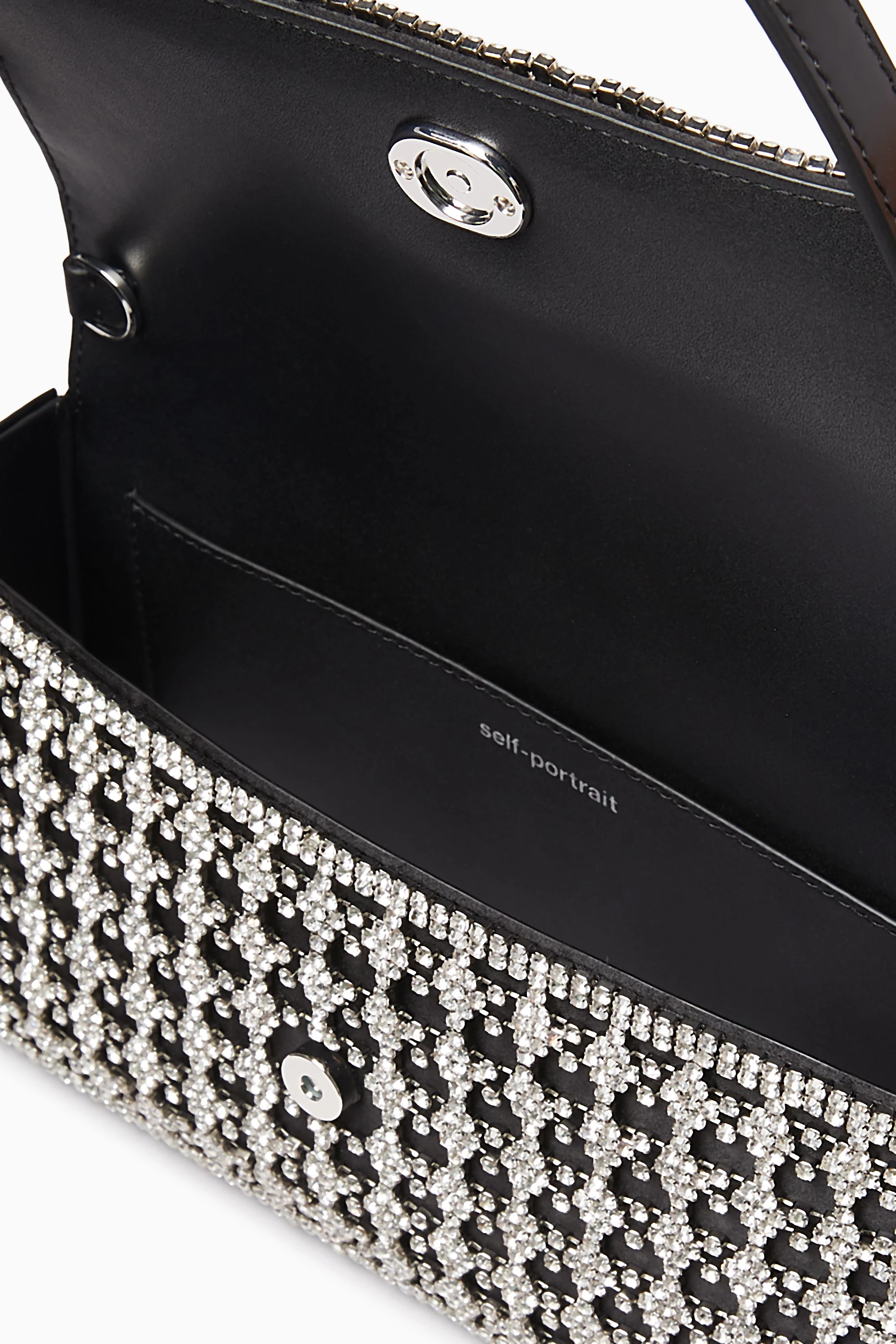 【送料&関税込】self-portrait Rhinestone Chainmail Baguette self-portrait Rhinestone Chainmail Baguette Bag | italist