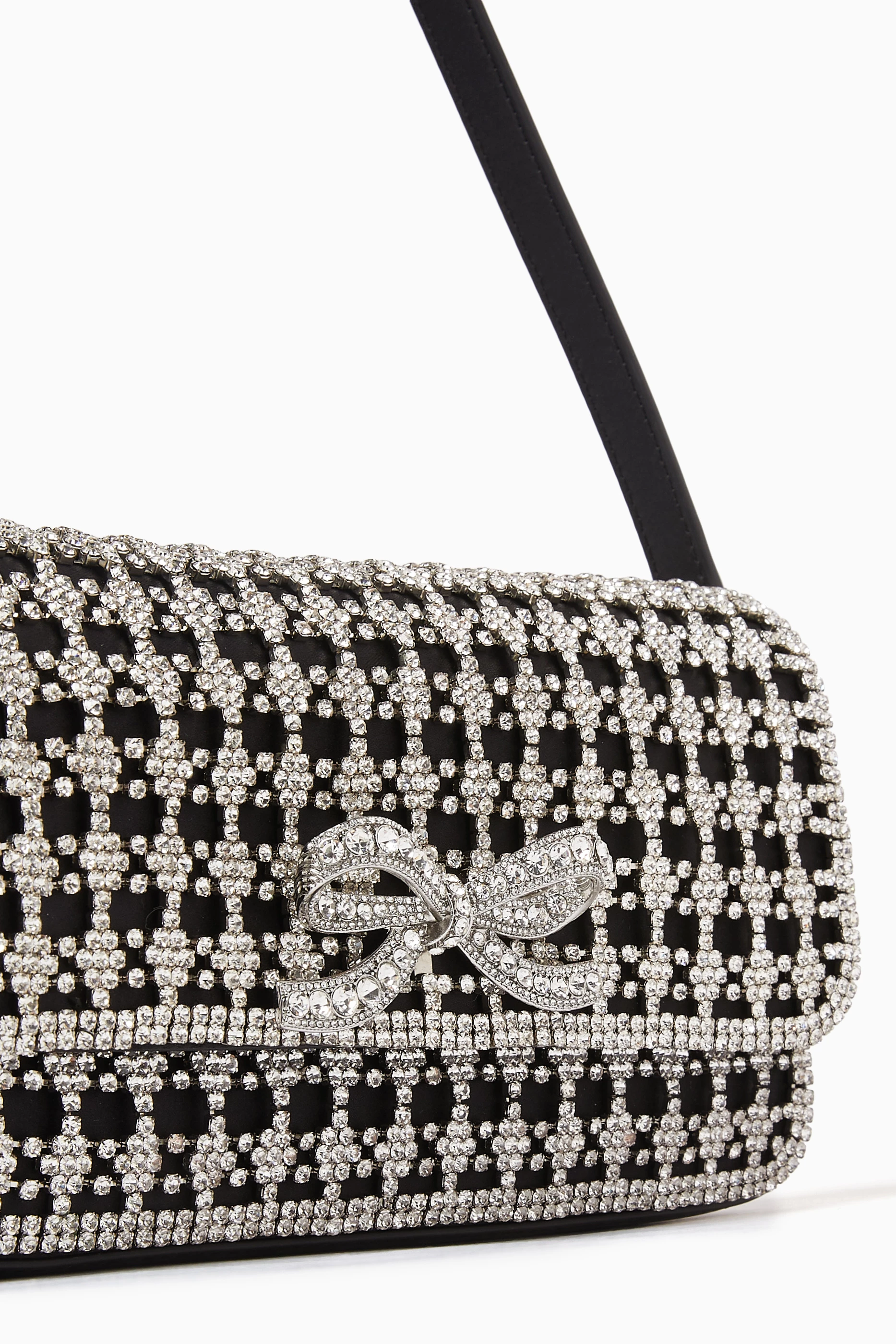 【送料&関税込】self-portrait Rhinestone Chainmail Baguette Self-Portrait Rhinestone chainmail baguette bag | The