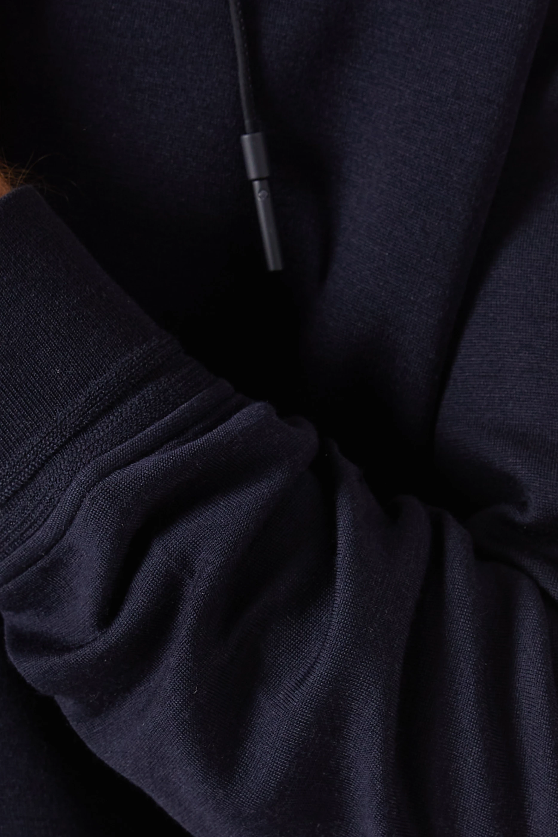 Buy Zegna Blue Zip Hoodie in High Performance™ Wool-blend