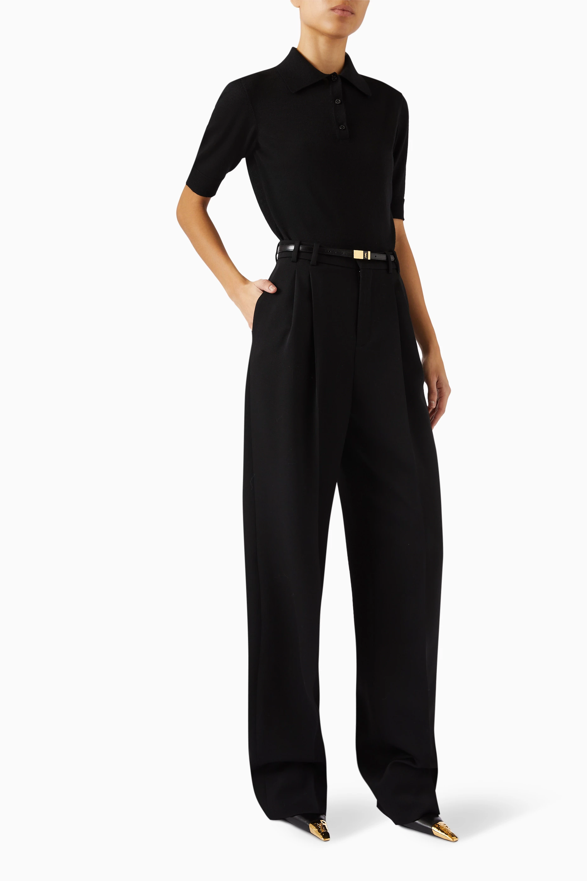パンツ Saint Laurent Pantalone Ampio In Lana $_57.JPG?set_id=8800005007