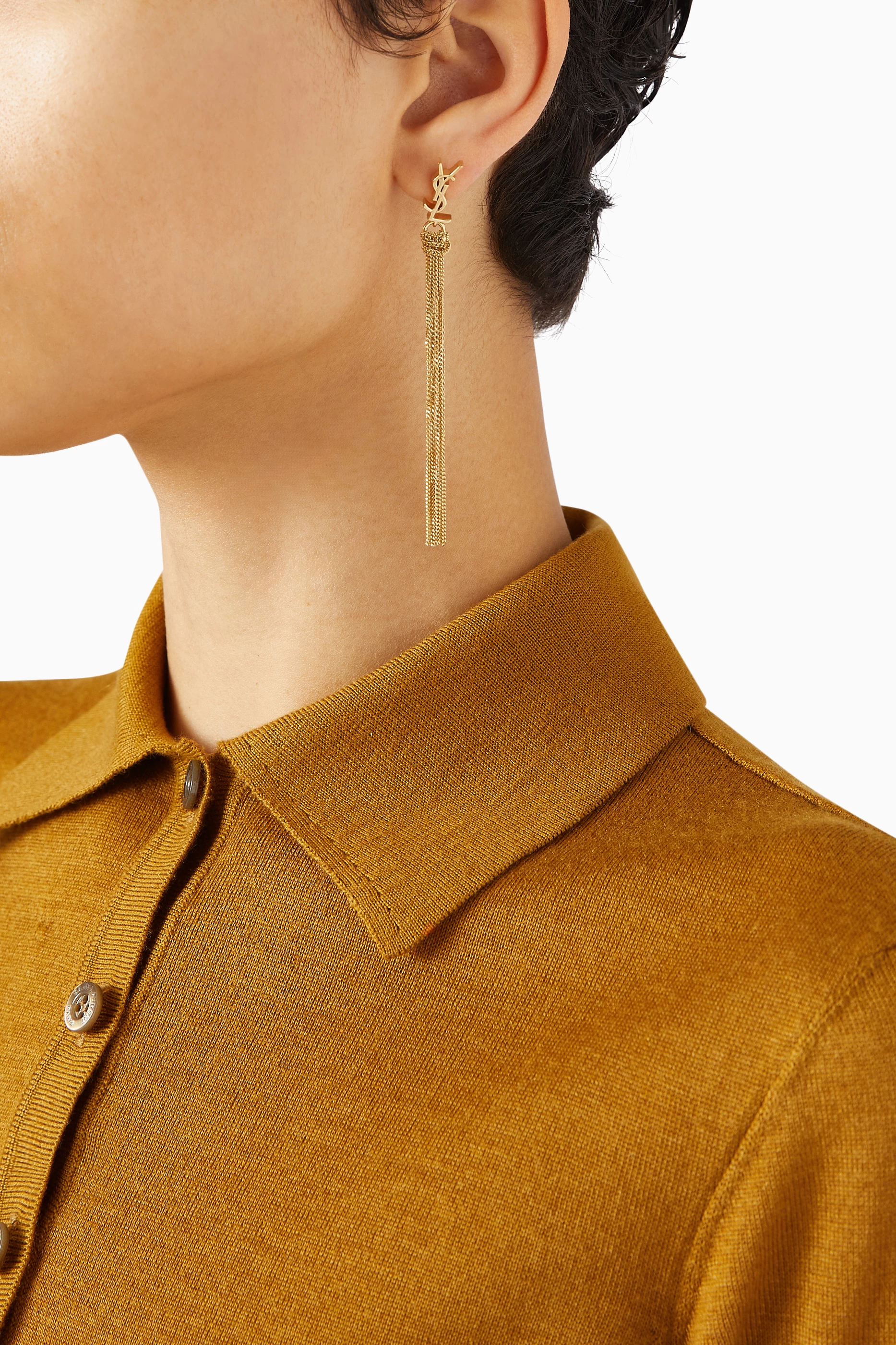 【関税＆送料込み】Saint Laurent Cassandre Tassel l Ear Saint Laurent YSL Cassandre Tassel Necklace | Neiman Marcus
