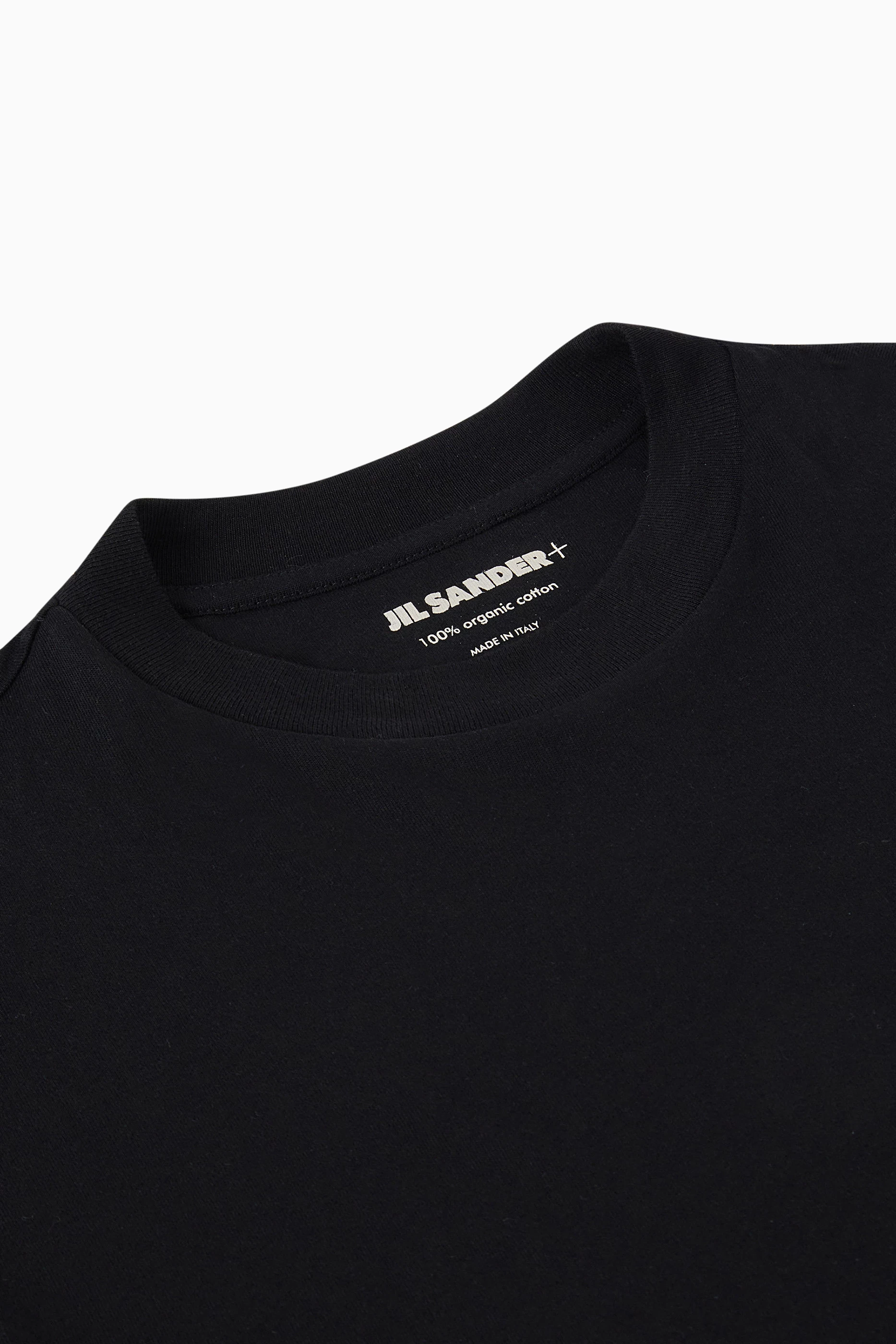 Buy Jil Sander Black T-shirt in Organic Cotton, Pack of 3 For Men