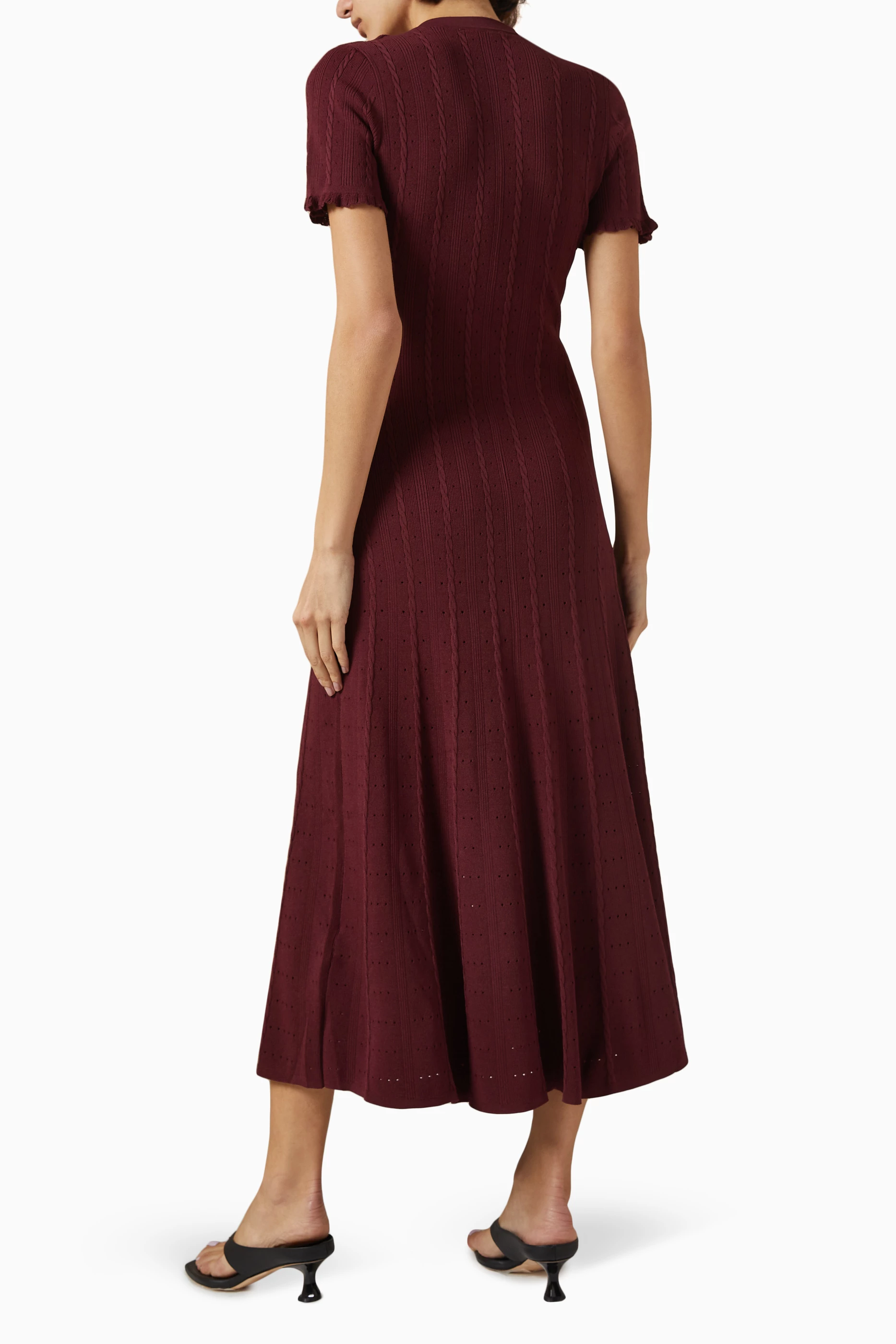 Sandro burgundy dress discount