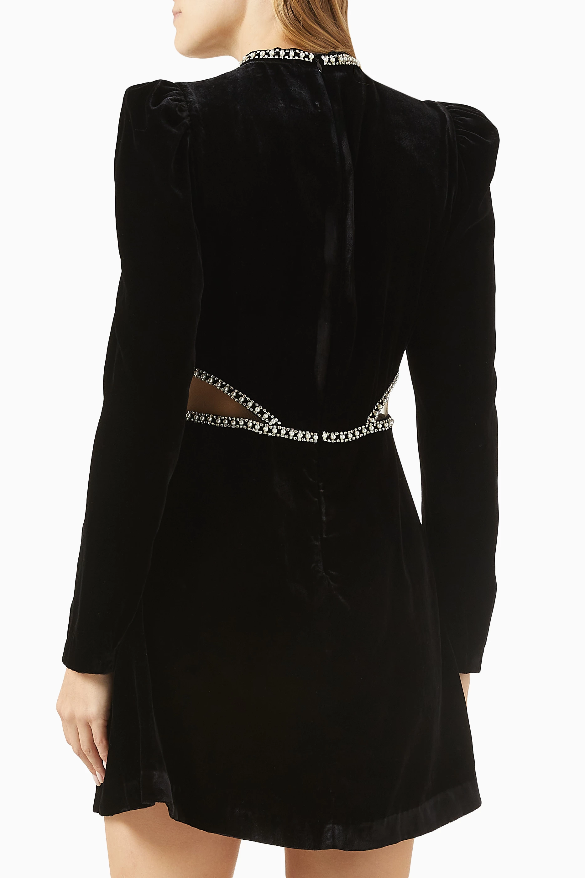 Betty velour mini dress Black andmary Buy Strapless Velvet Mini