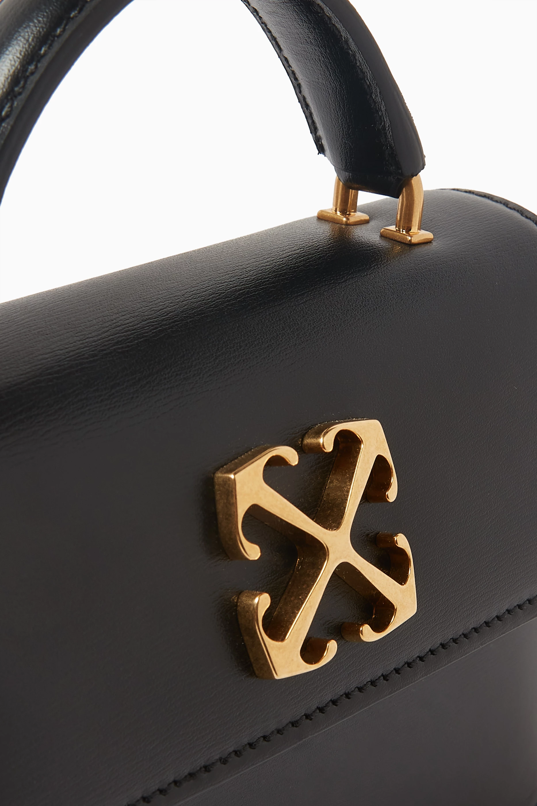 Buy Off White Black Baby Jitney Bag in Leather For Women Online Ounass Saudi