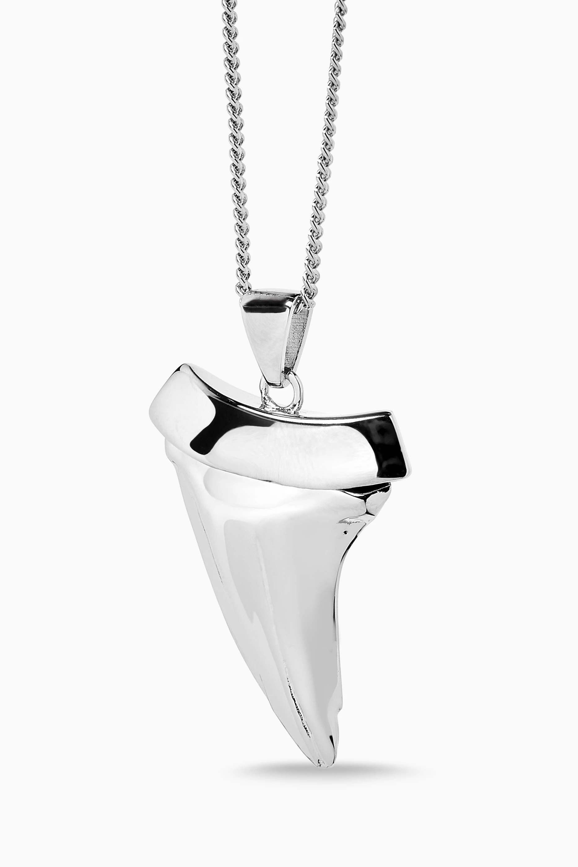 【SAINT LAURENT】メタル シャークトゥース ネックレス Saint Laurent Shark Tooth ネックレス | シルバートーン