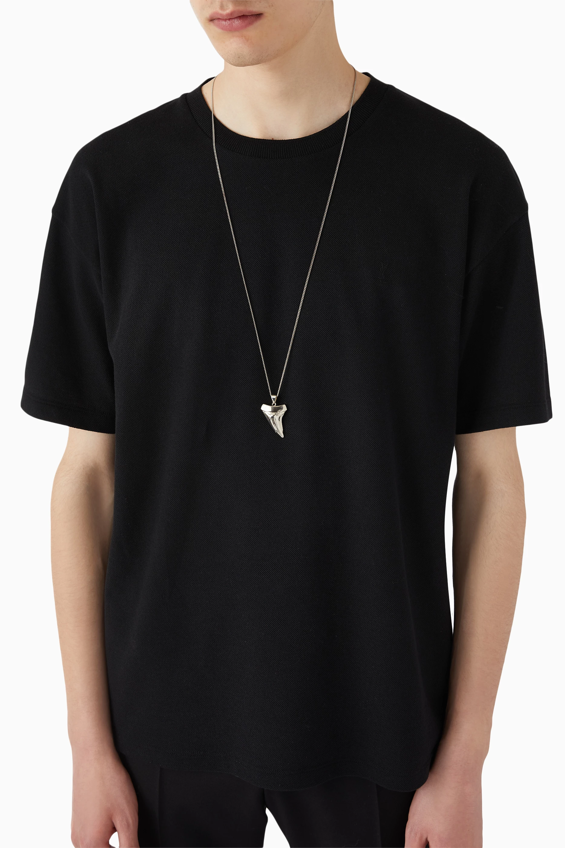 【SAINT LAURENT】メタル シャークトゥース ネックレス SAINT LAURENT】メタル シャークトゥース ネックレス
