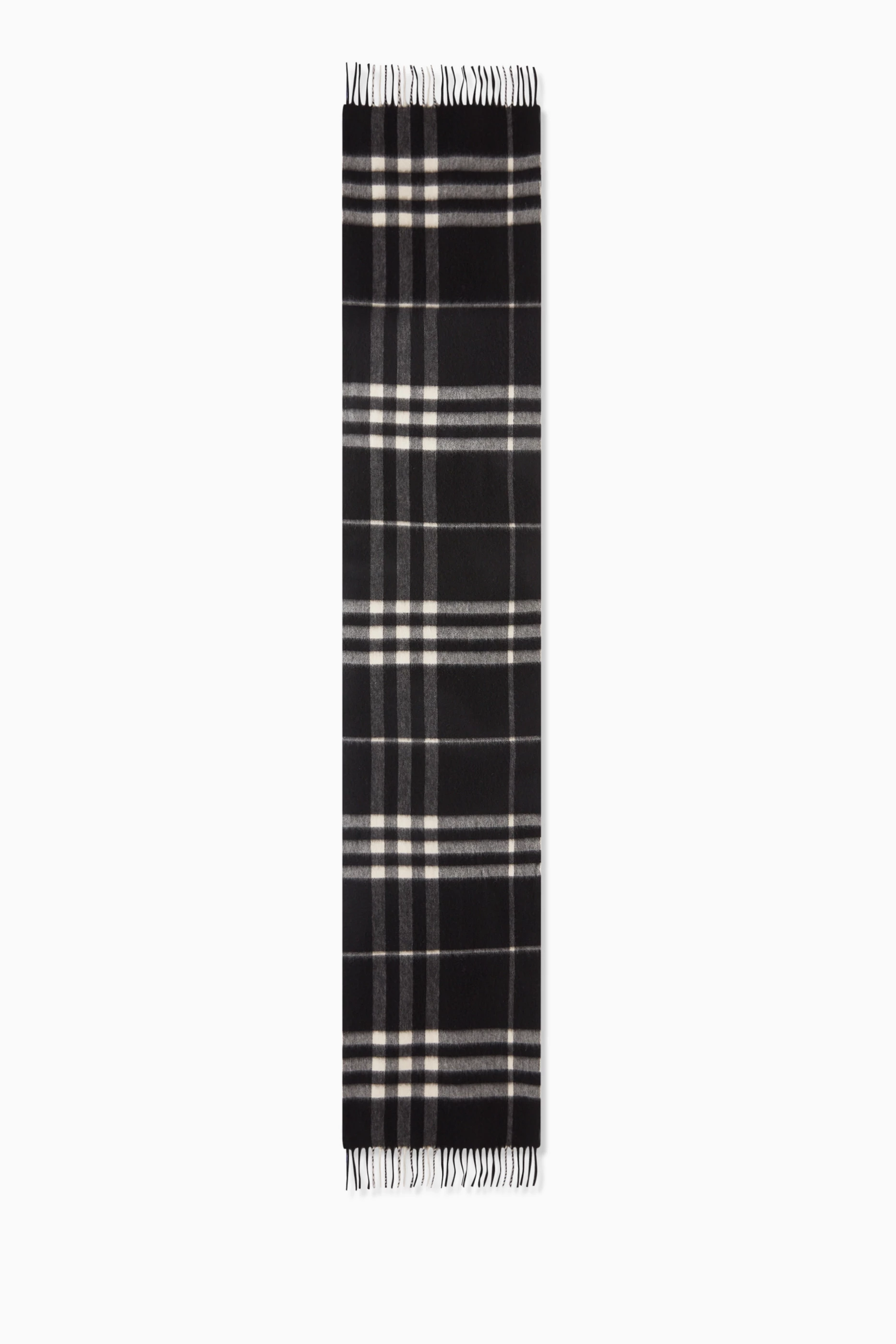 Buy Burberry Black Check Scarf in Cashmere For Women Online Ounass Saudi
