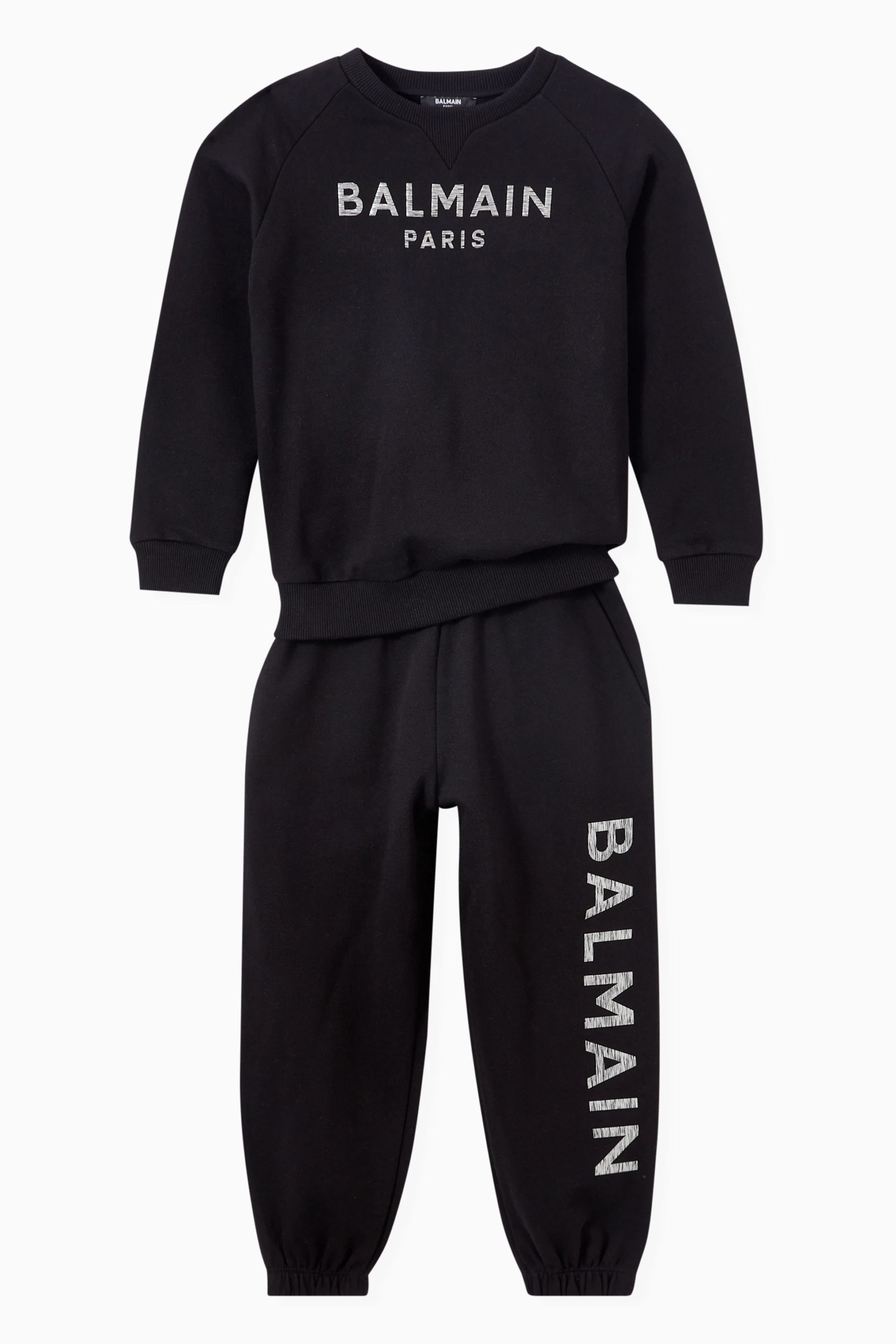 Buy Balmain Black Logo Sweatpants in Cotton For Boys Online Ounass Saudi