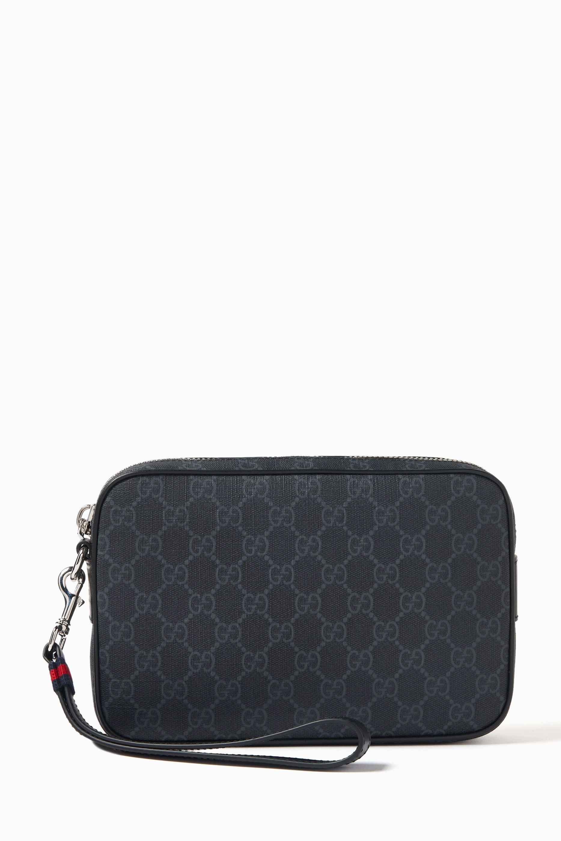 Buy Gucci Black Small GG Pouch in Supreme canvas For Men Online Ounass Saudi