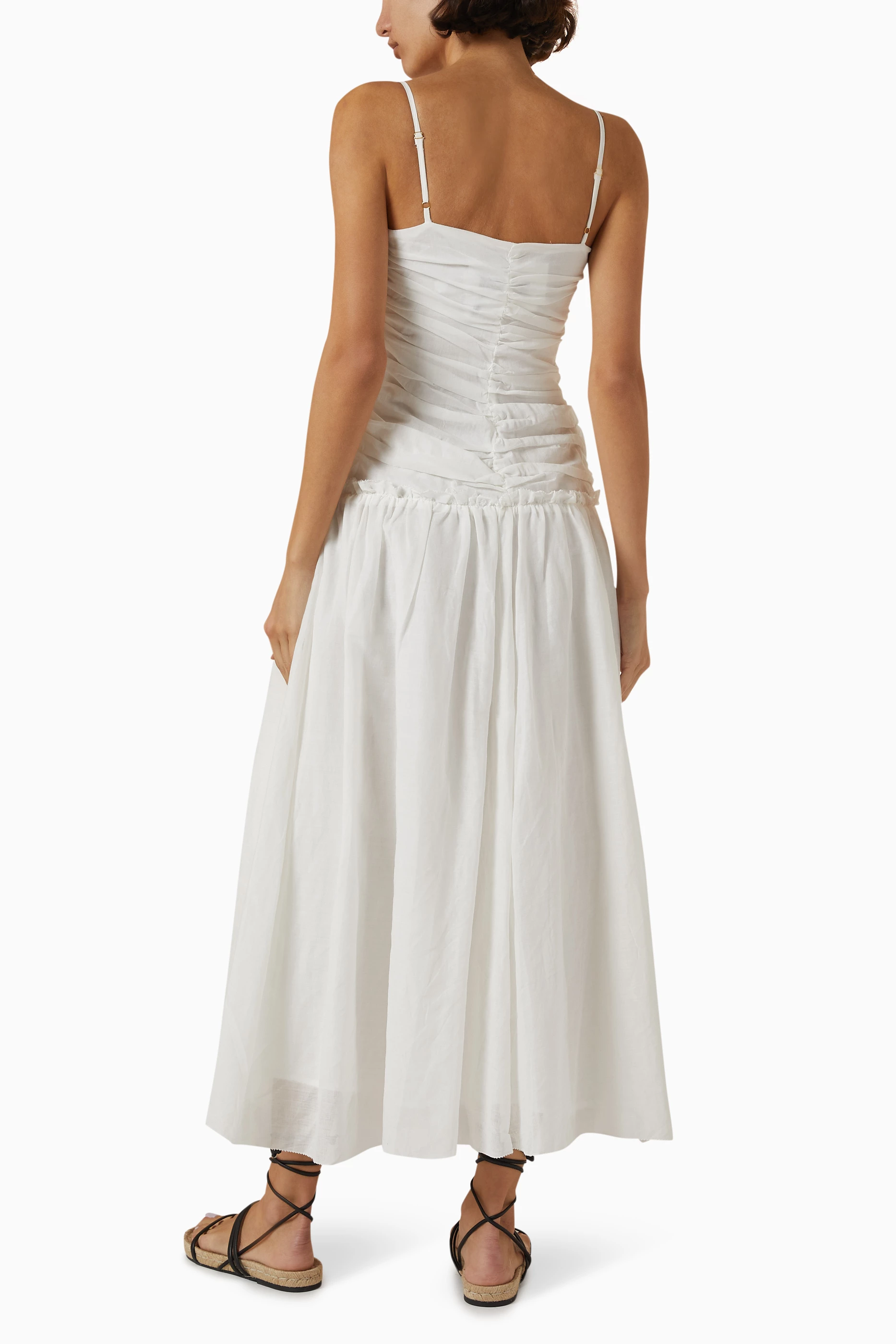 Buy La Maise Studio White Elandra Maxi Dress For Women Online | Ounass Saudi