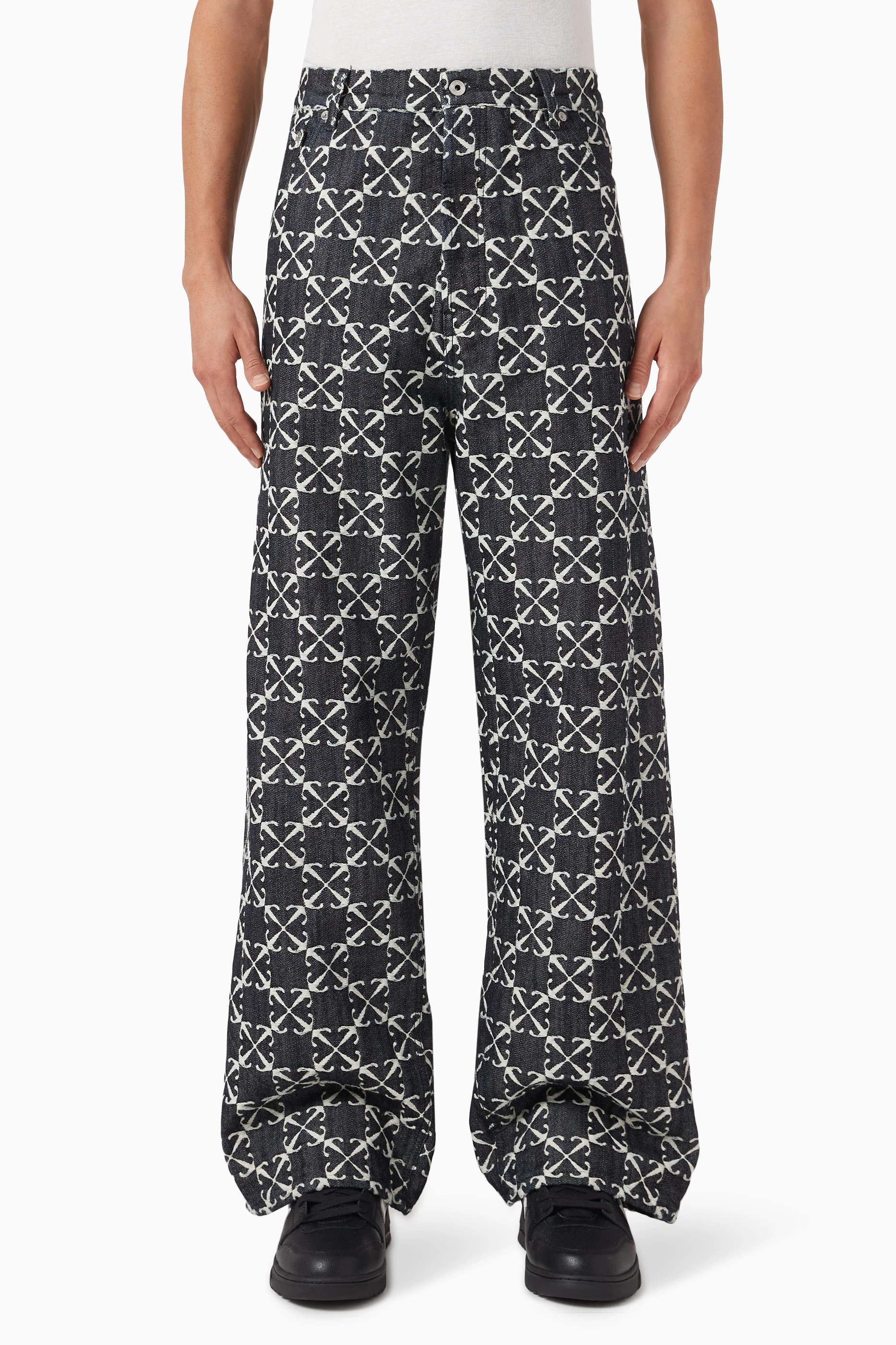 パンツ OFF-WHITE ArrowStraight-fitJeansinDenim OFF-WHITE ArrowStraight-fitJeansinDenim