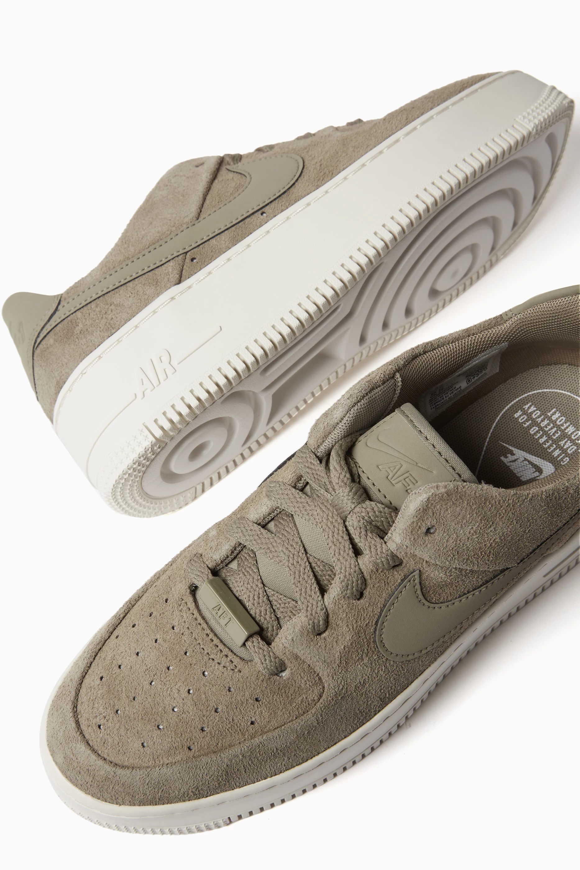 Buy Nike Green Air Force 1 Sage Low Sneakers in Suede For Women Online Ounass Saudi
