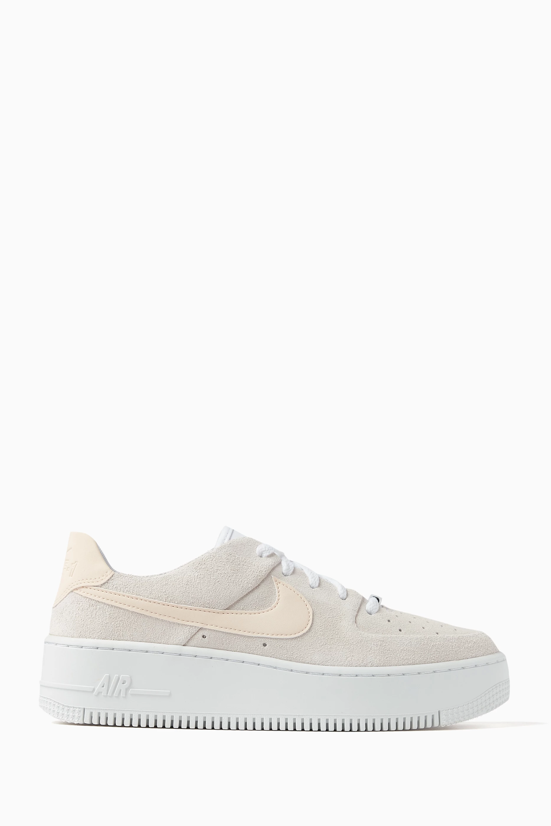 Buy Nike Pink Air Force 1 Sage Low Sneakers in Suede For Women Online Ounass Saudi